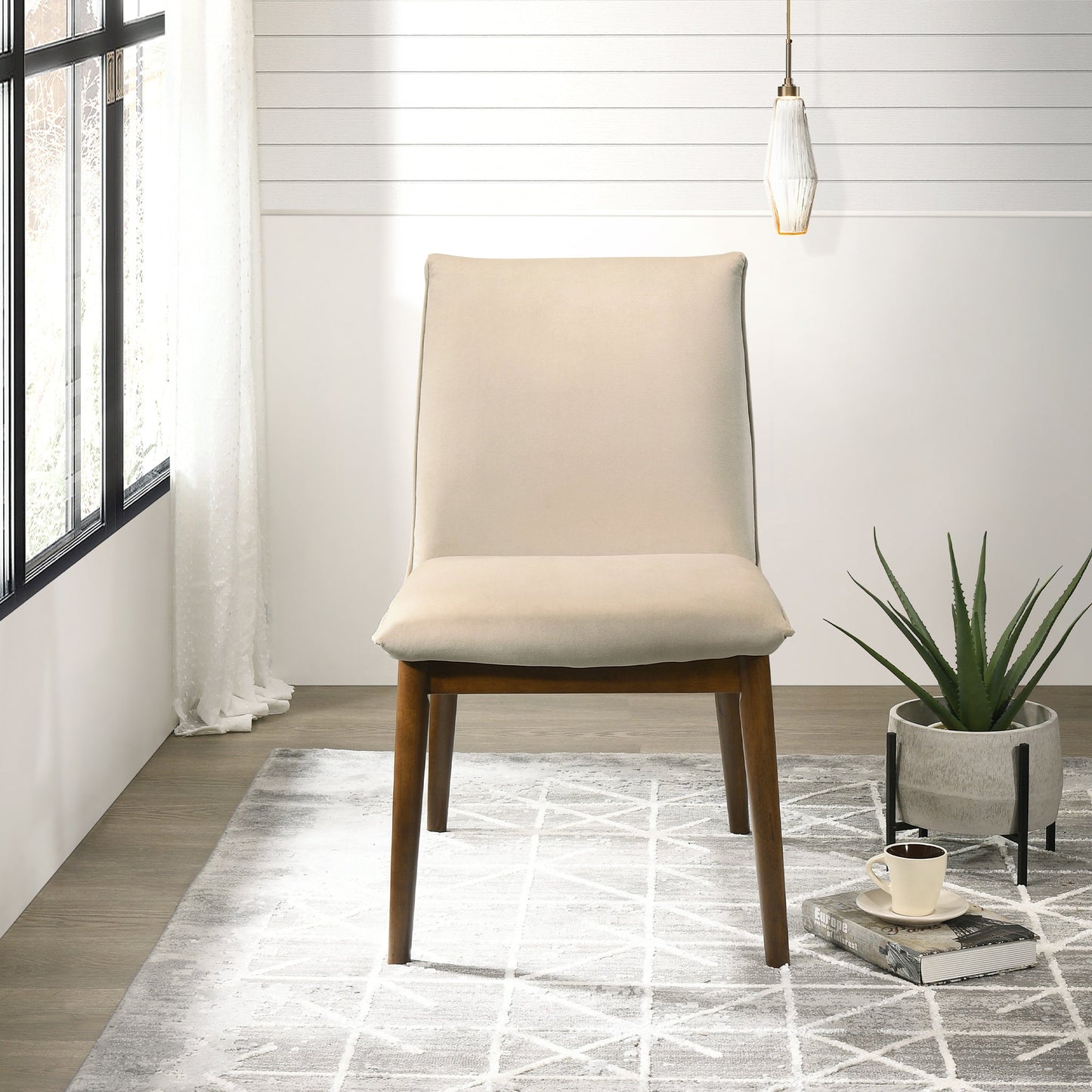 Monza Beige Velvet Dining Chairs