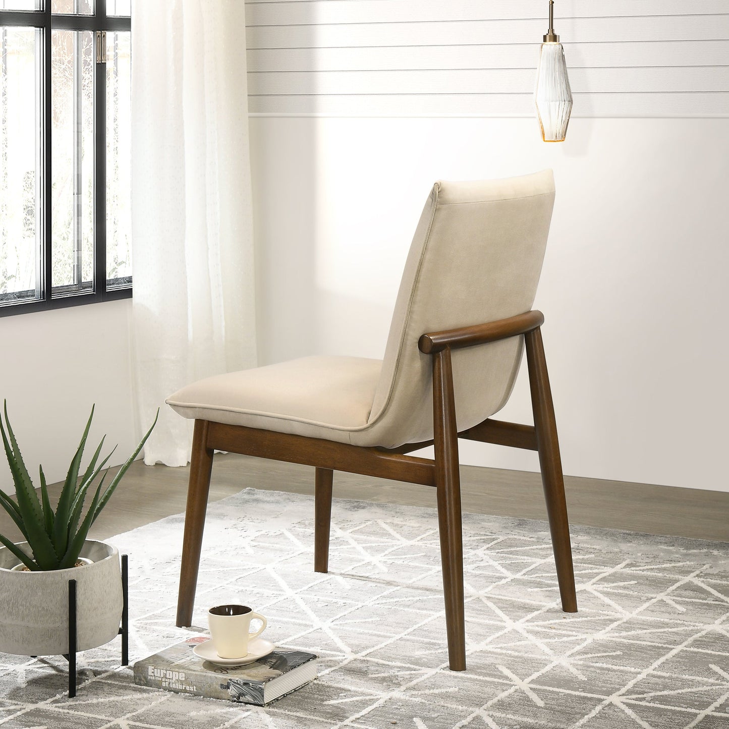 Monza Beige Velvet Dining Chairs