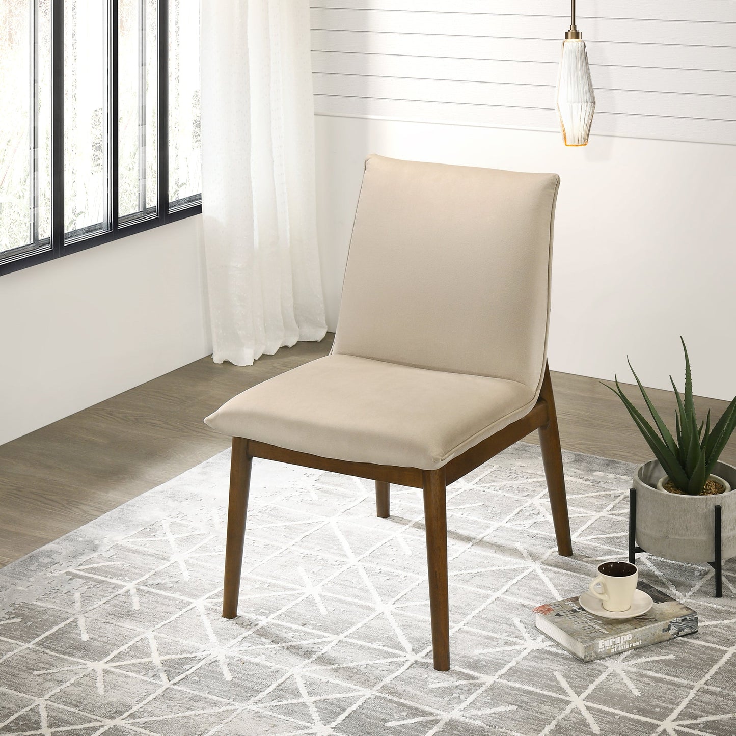 Monza Beige Velvet Dining Chairs