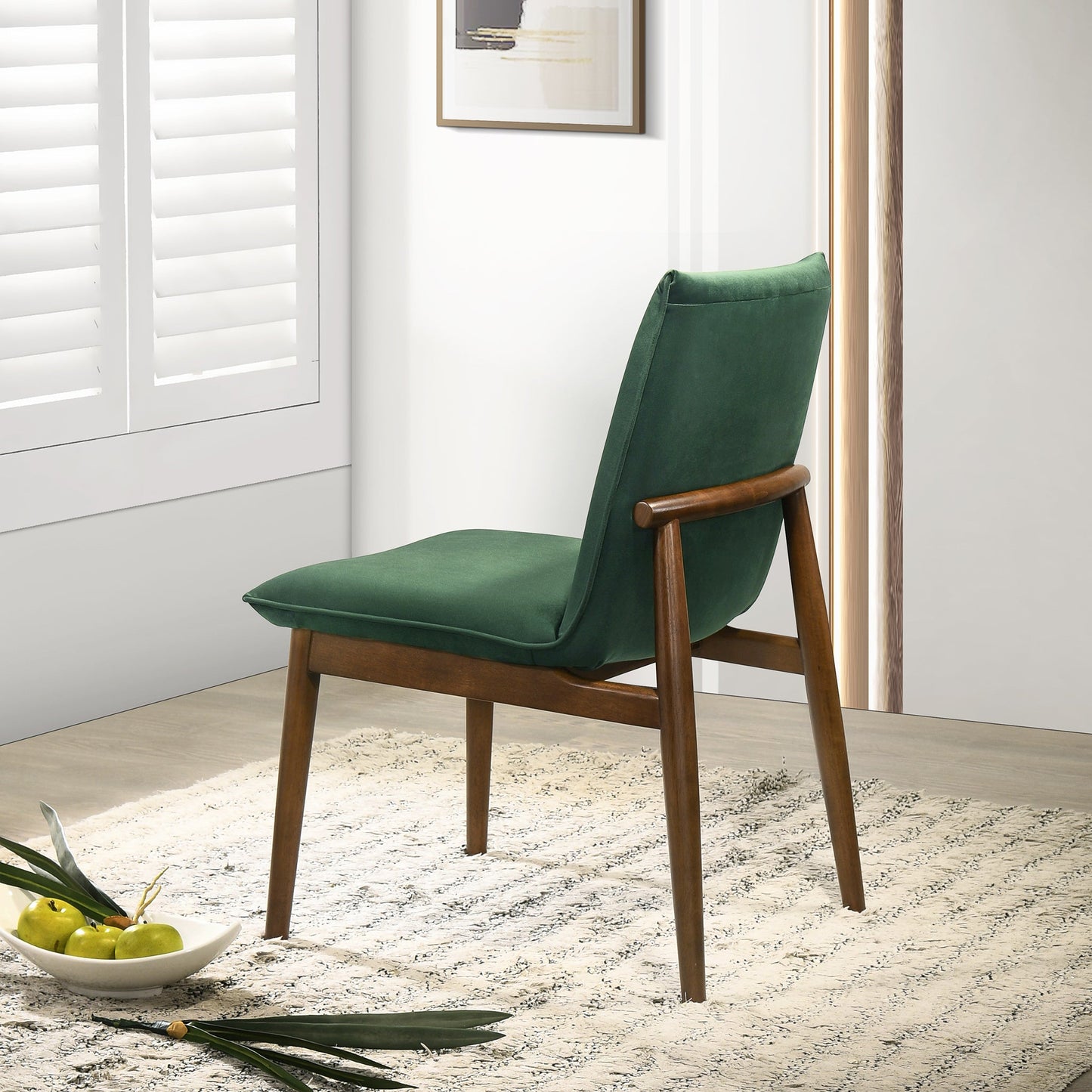 Monza Dark Green Velvet Dining Chairs
