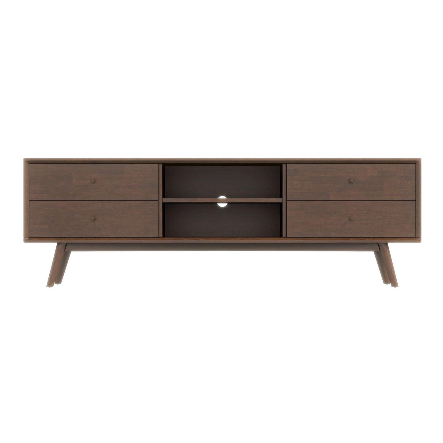 Caroline Mid Century Modern Style Walnut TV Stand