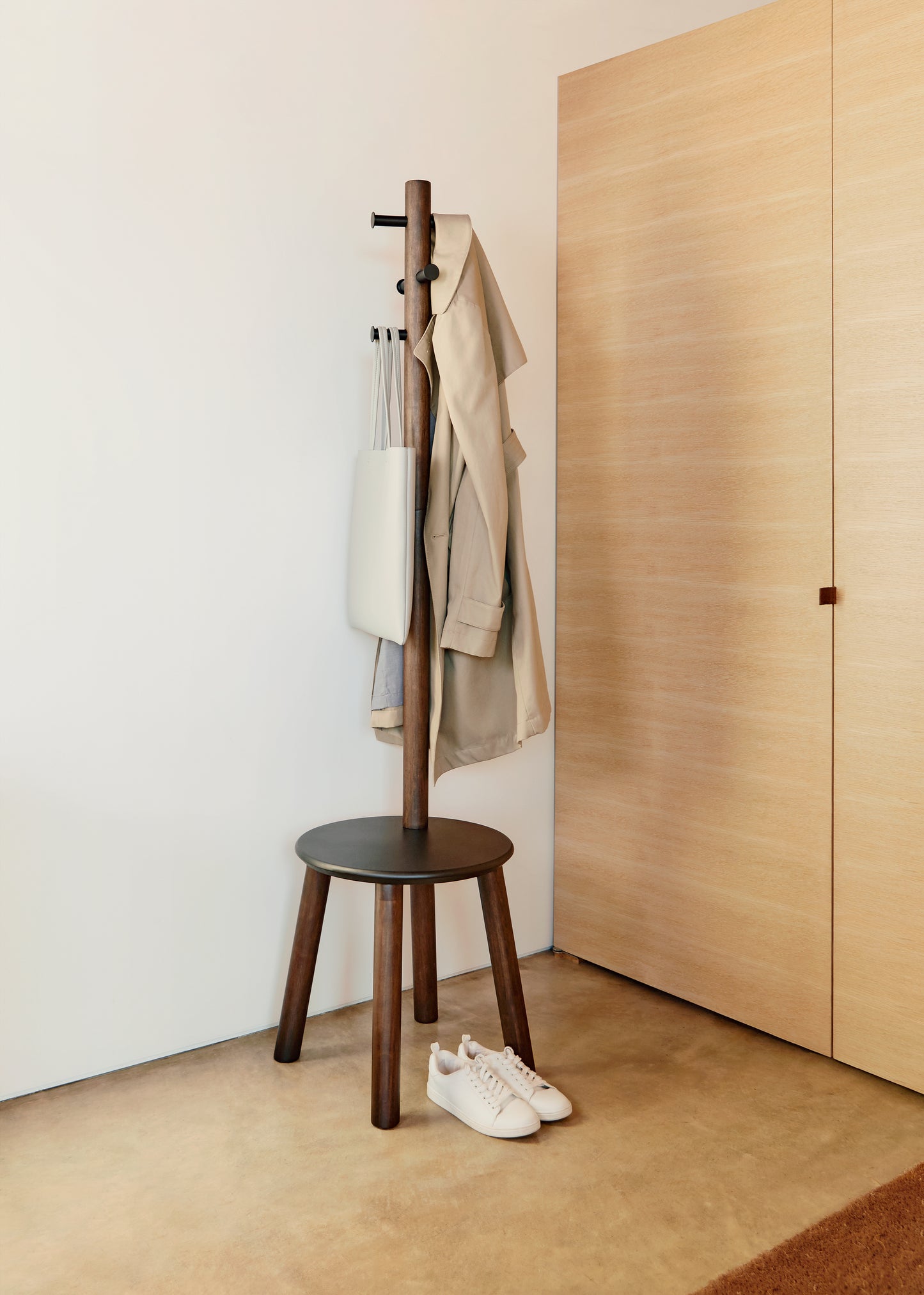 Pillar Stool and Coatrack
