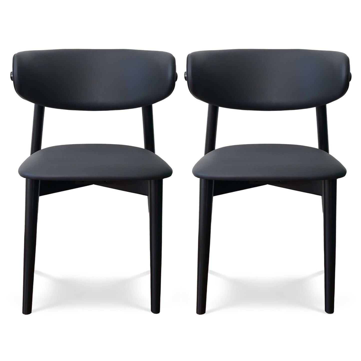 Korbin Black Vegan Leather Dining Chairs