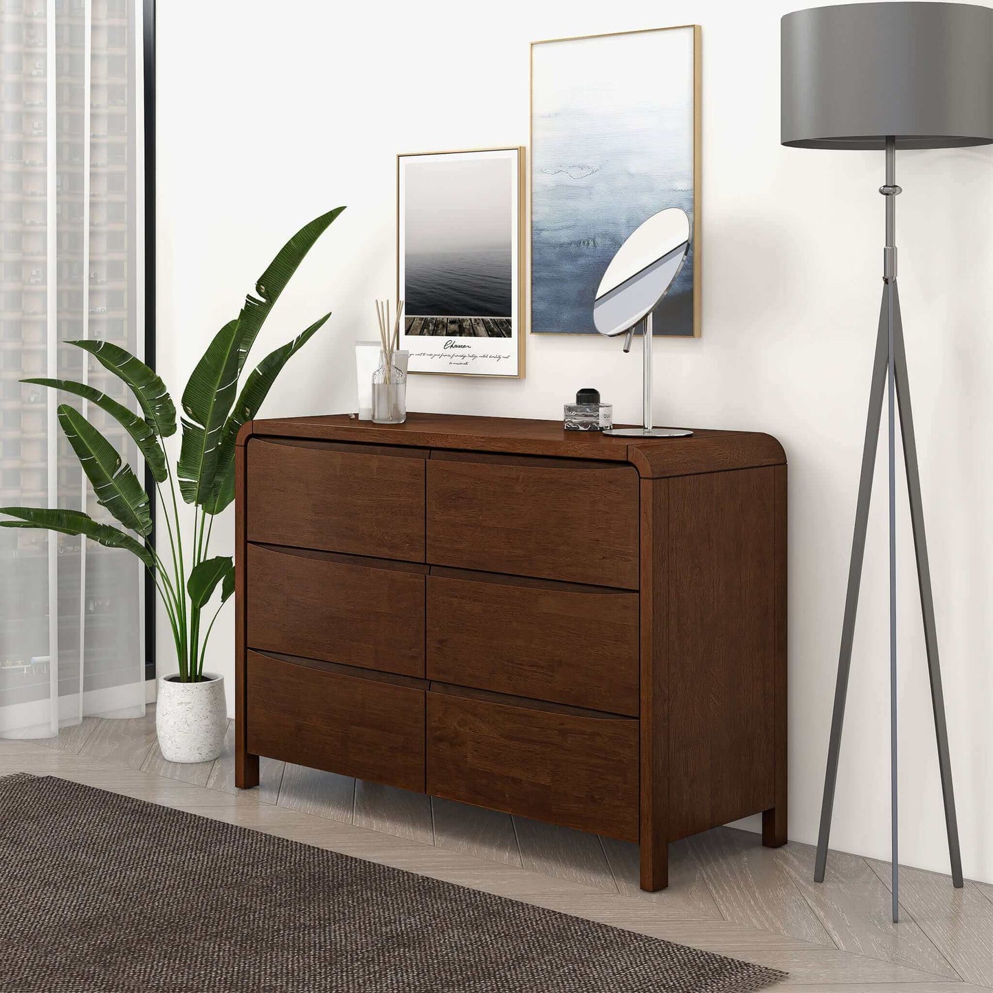Lionel Mid Century Modern Solid Wood Dresser