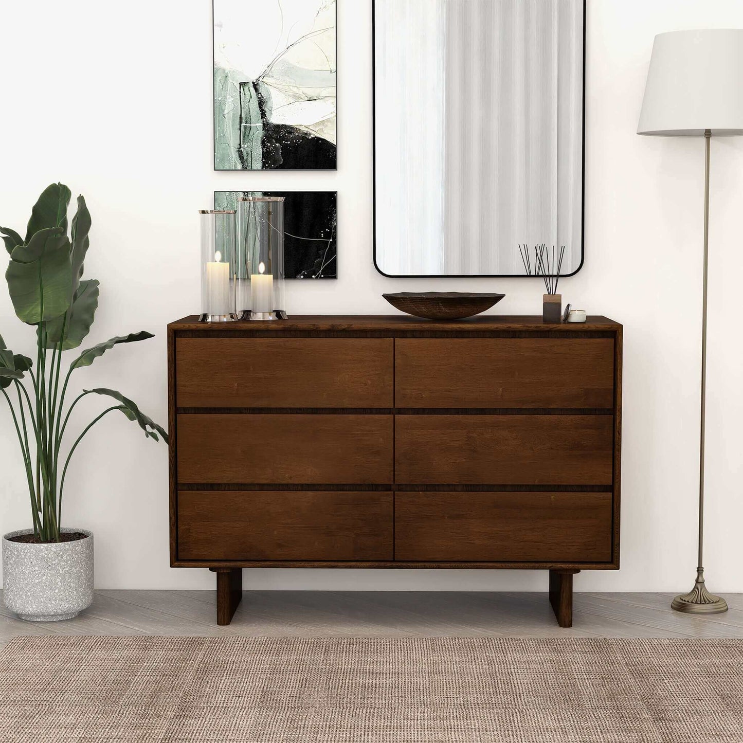 Dubrovnik Mid Century Modern Walnut Dresser