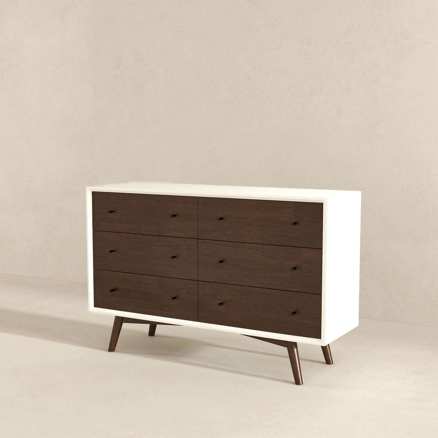 Mid Century Modern White Dresser