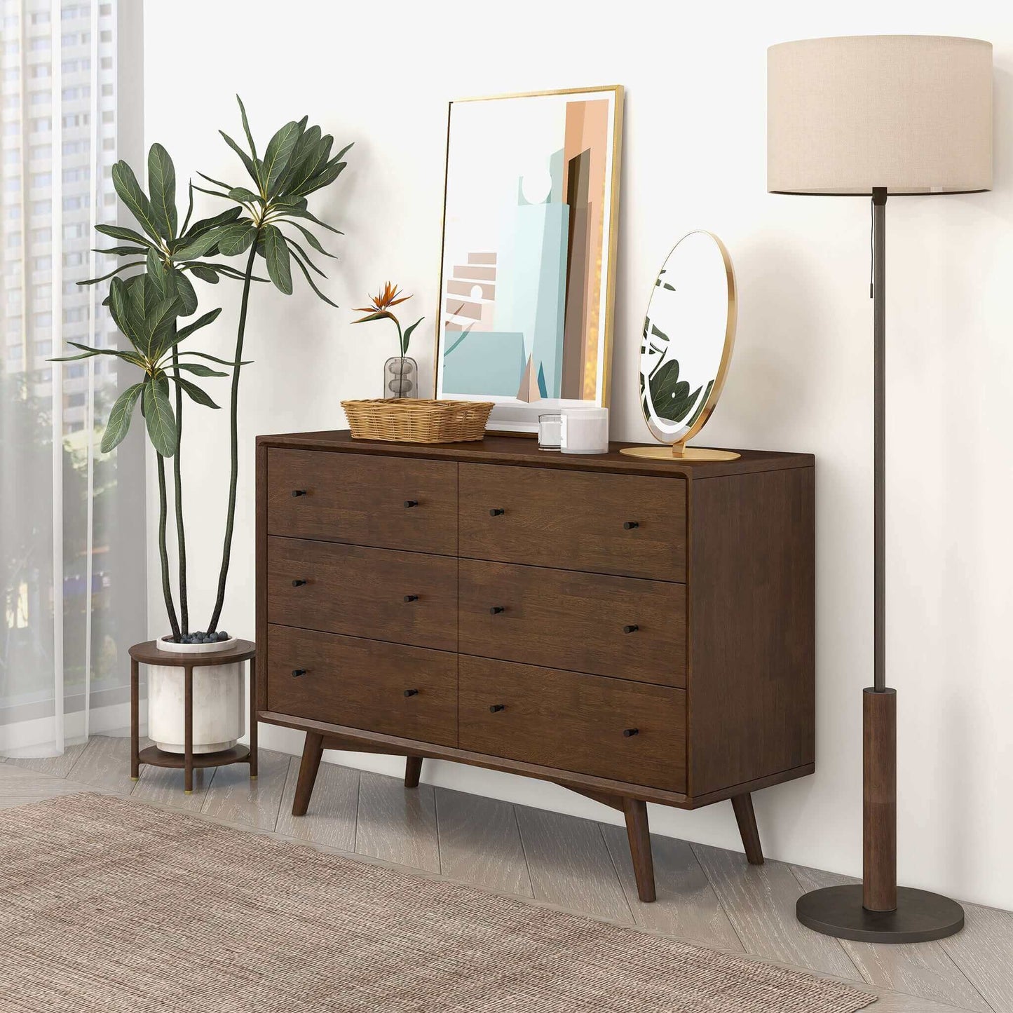 Mid Century Modern Walnut Dresser
