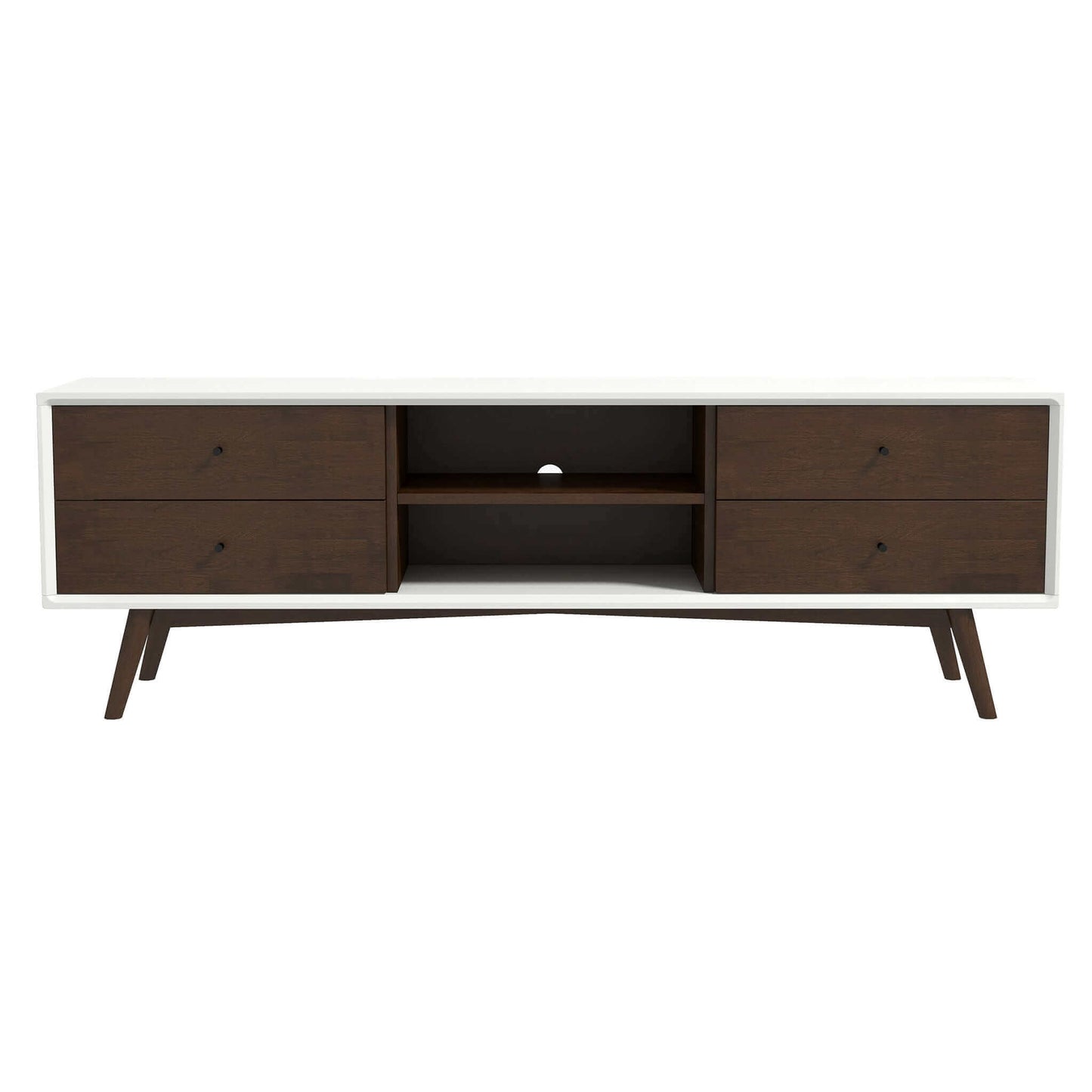 Caroline Walnut White TV Stand