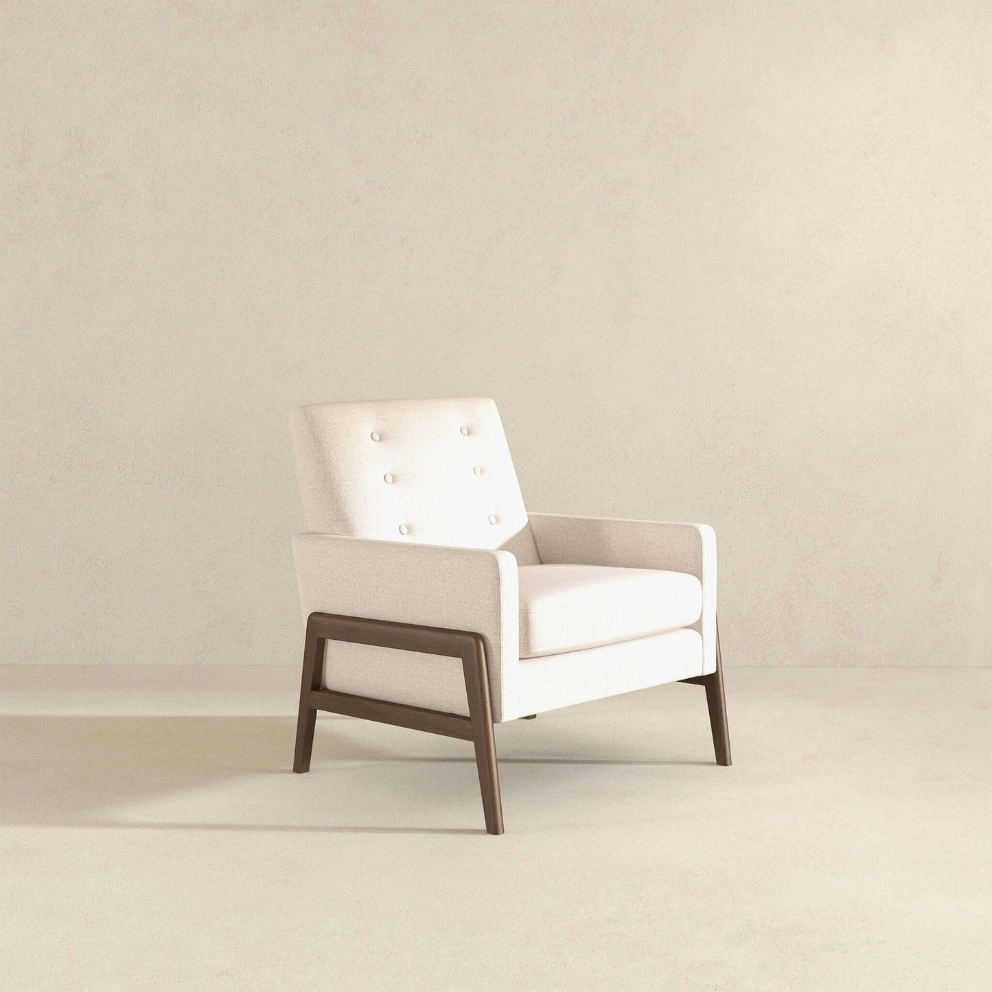Cole Beige Velvet Lounge Chair