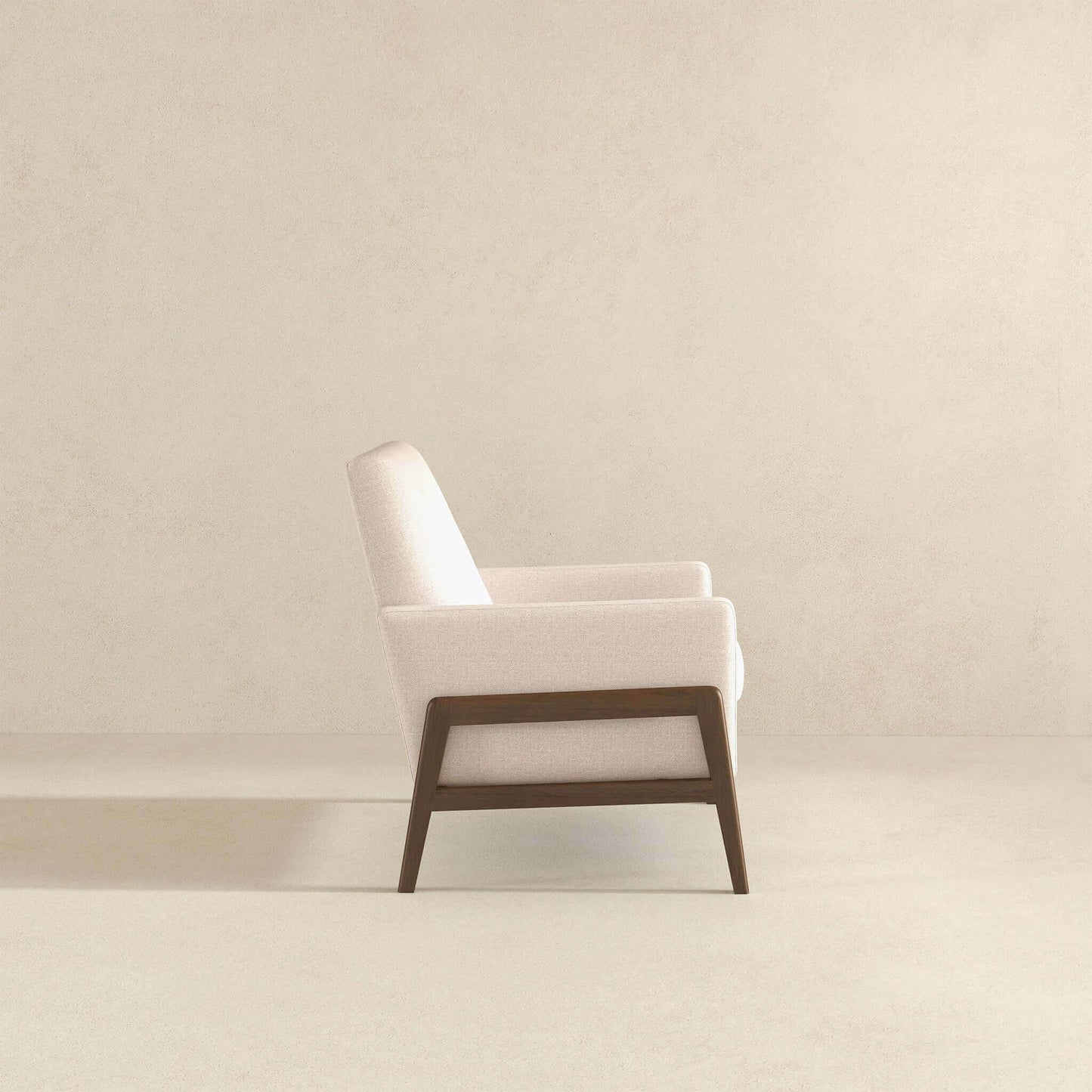 Cole Beige Velvet Lounge Chair