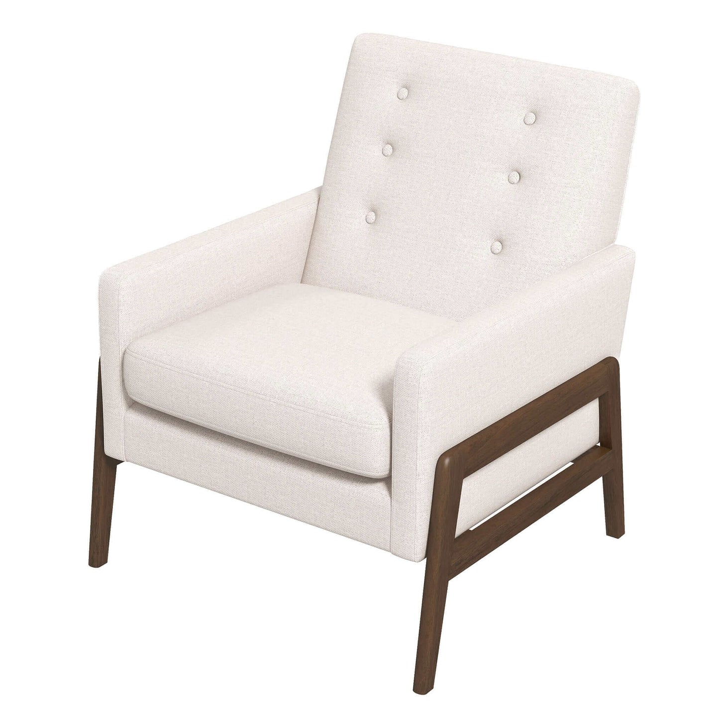 Cole Beige Velvet Lounge Chair