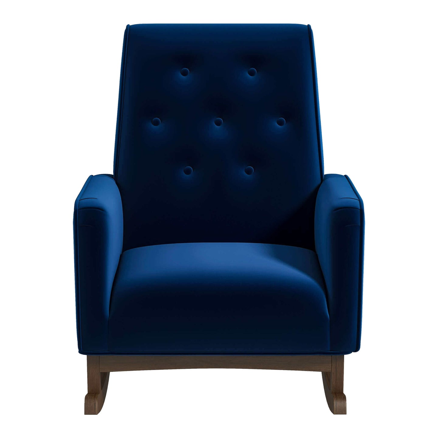 Demetrius Dark Blue Velvet Rocking Chair