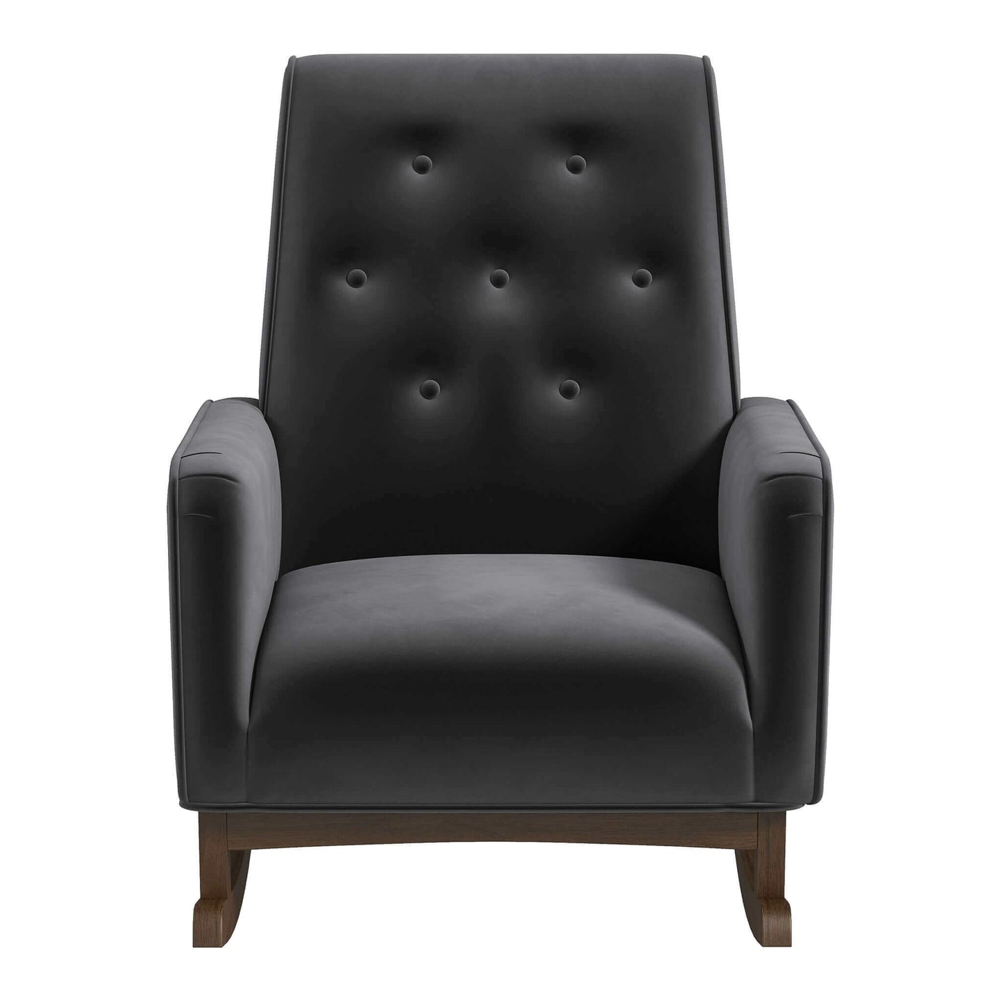 Demetrius Dark Grey Fabric Rocking Chair