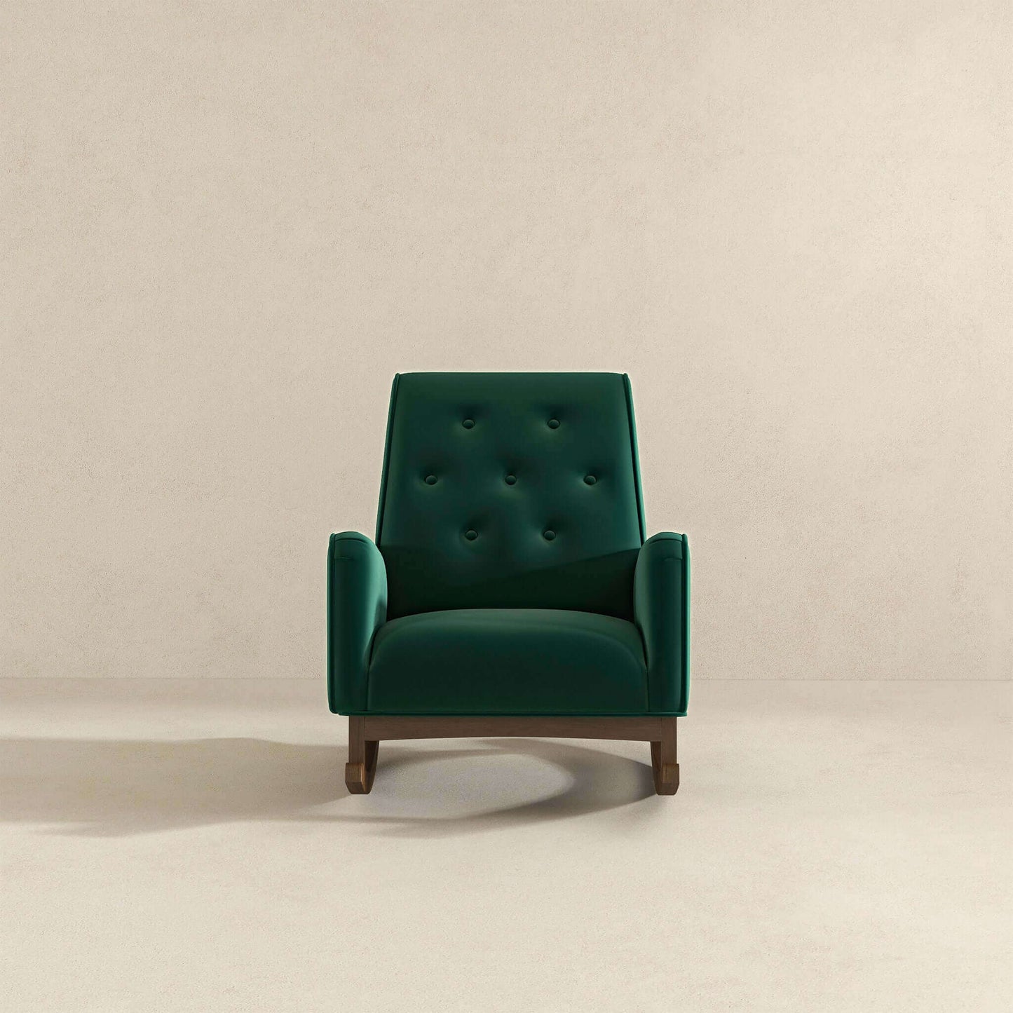 Demetrius Green Velvet Rocking Chair