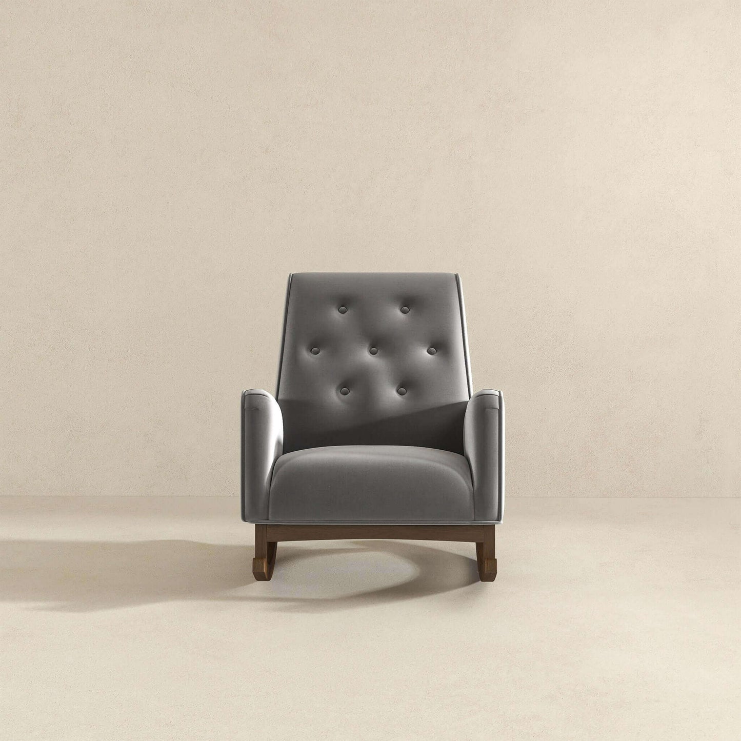 Demetrius Light Grey Fabric Rocking Chair