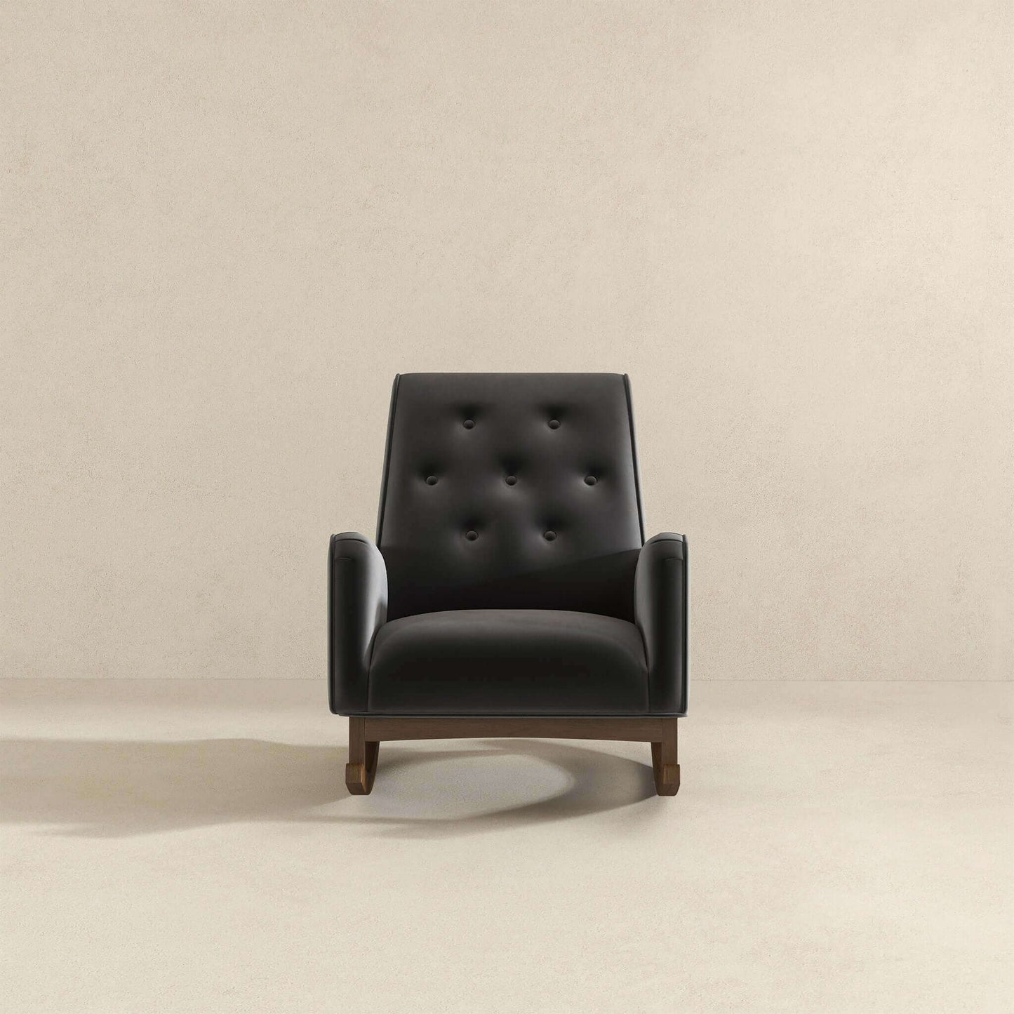 Demetrius Dark Grey Fabric Rocking Chair