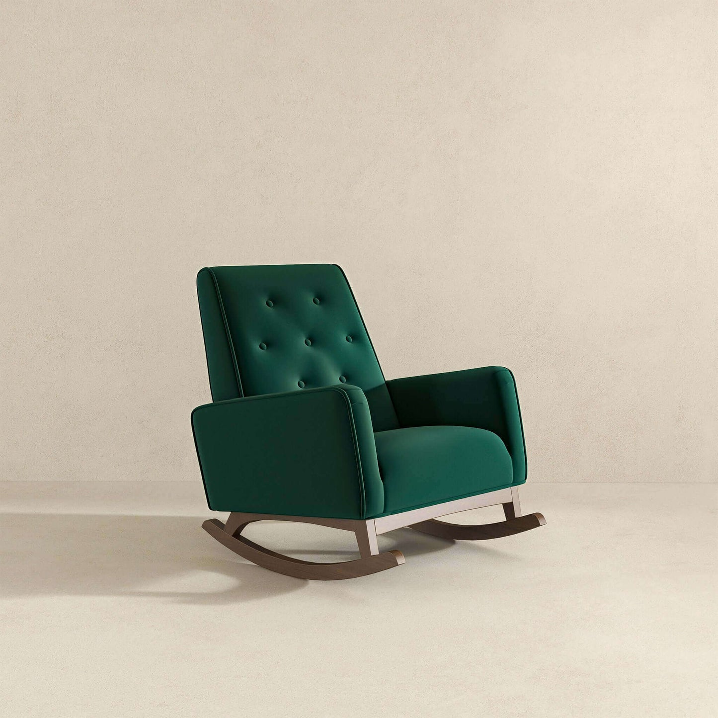 Demetrius Green Velvet Rocking Chair