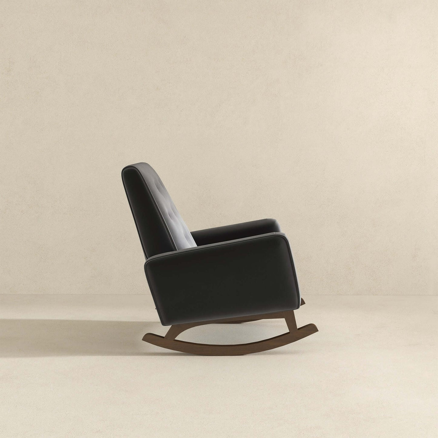 Demetrius Dark Grey Fabric Rocking Chair