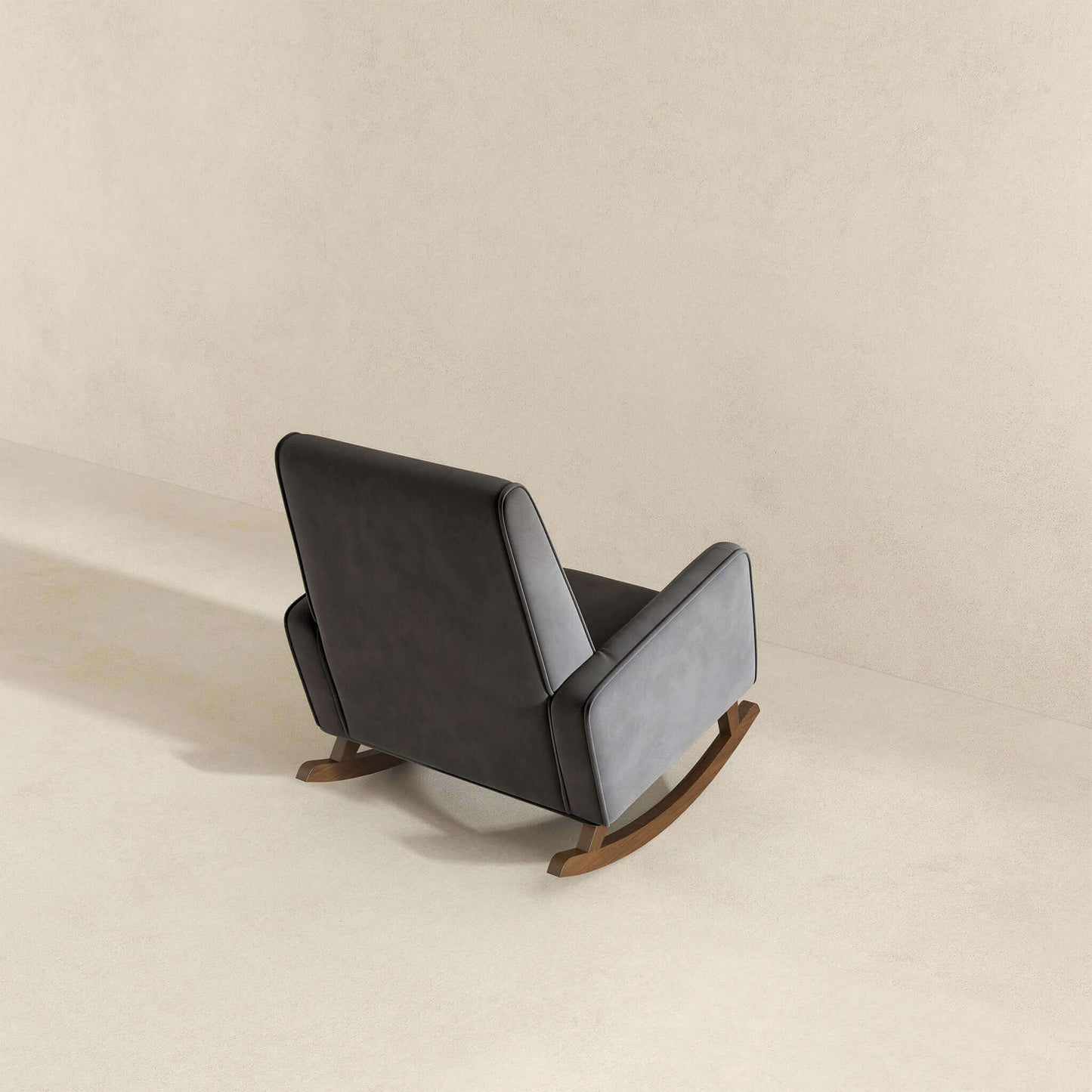Demetrius Dark Grey Fabric Rocking Chair