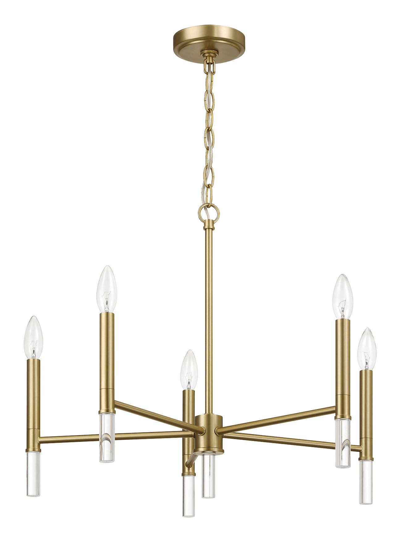 Courtyard Golden Brass Candle Chandelier