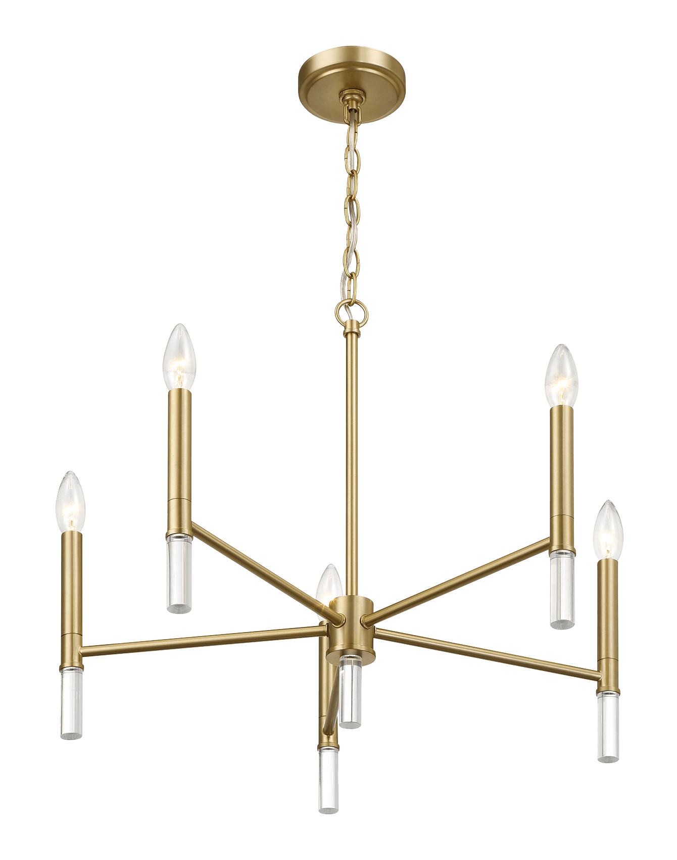 Courtyard Golden Brass Candle Chandelier