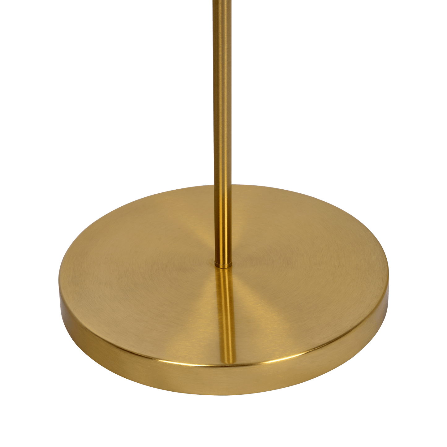 Majestic Brass Ring Base Curved Floor Lamp