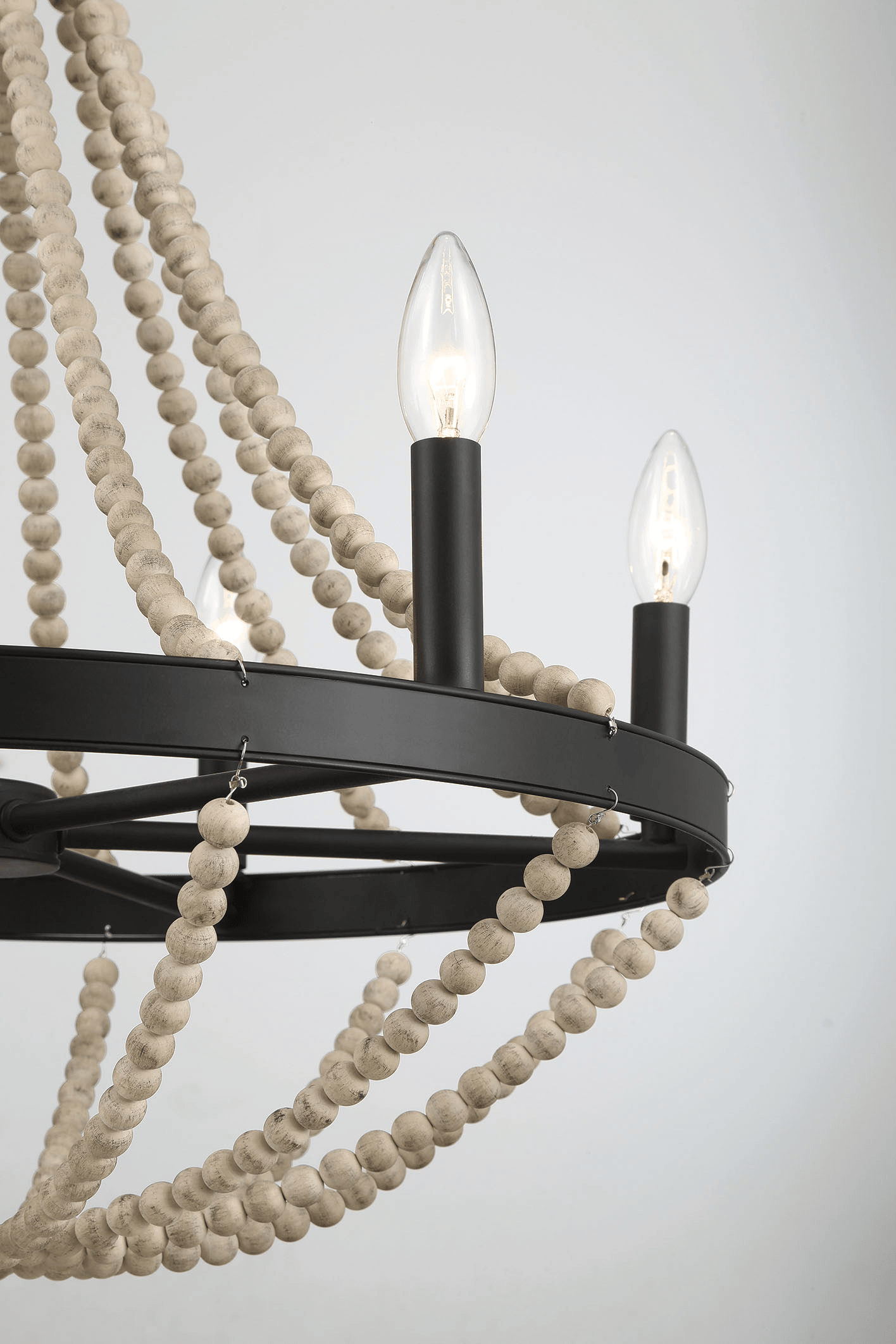 Starry Farmhouse Chandelier with Six Candle Light