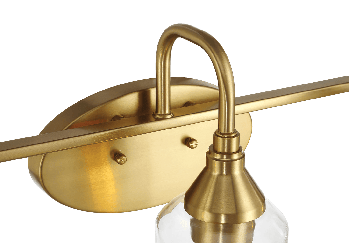Twilight Three Lights Brushed Gold Contemporary Vanity Light