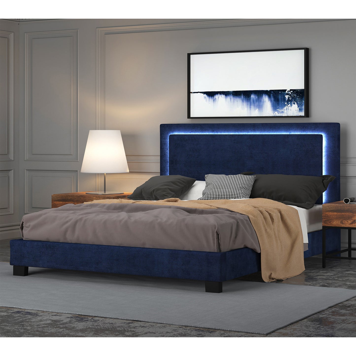 Lumina King Bed Blue