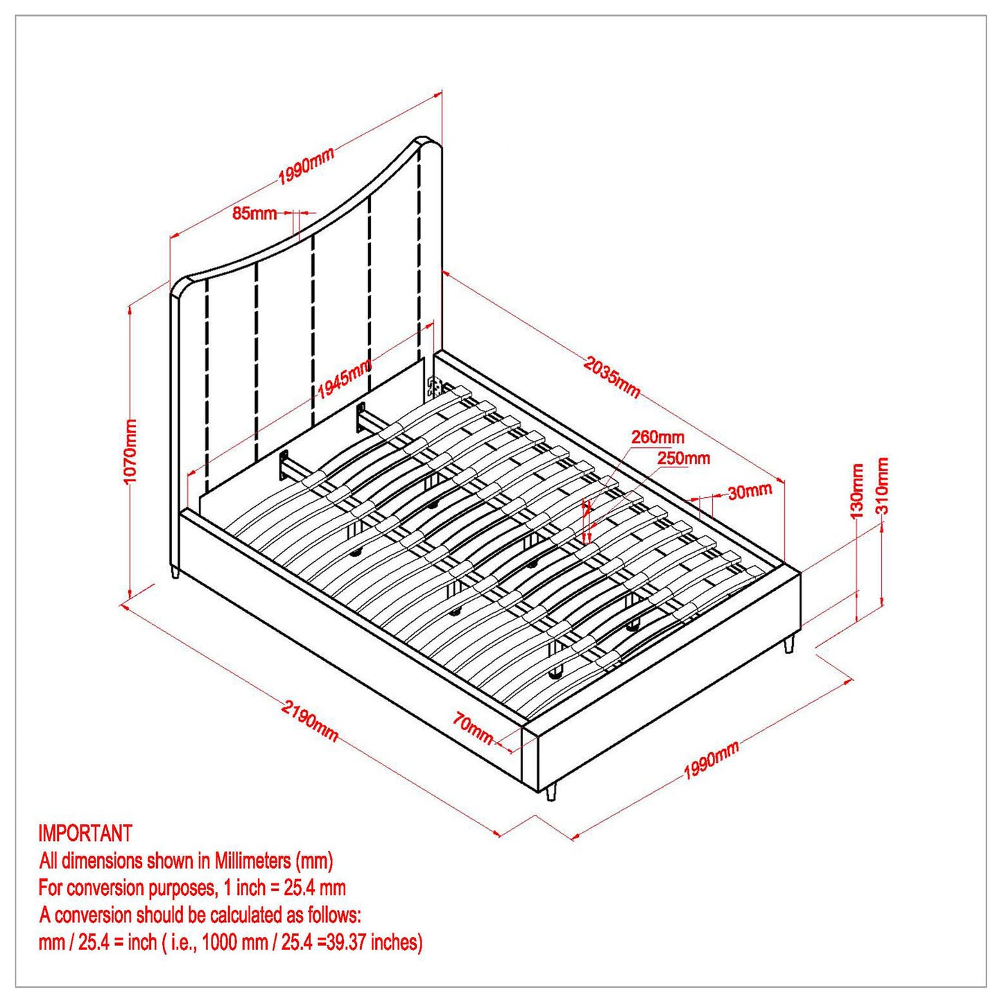 Rimo King Bed Grey