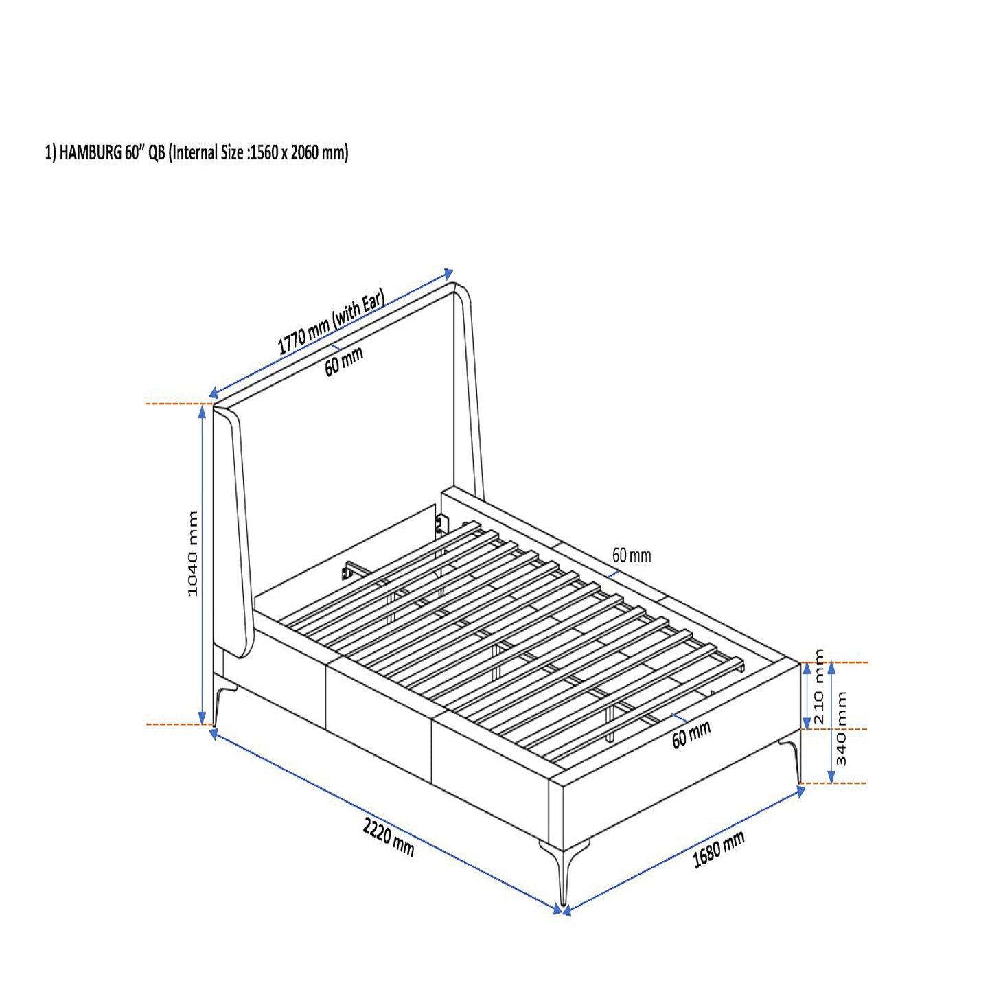 Hamburg Queen Bed