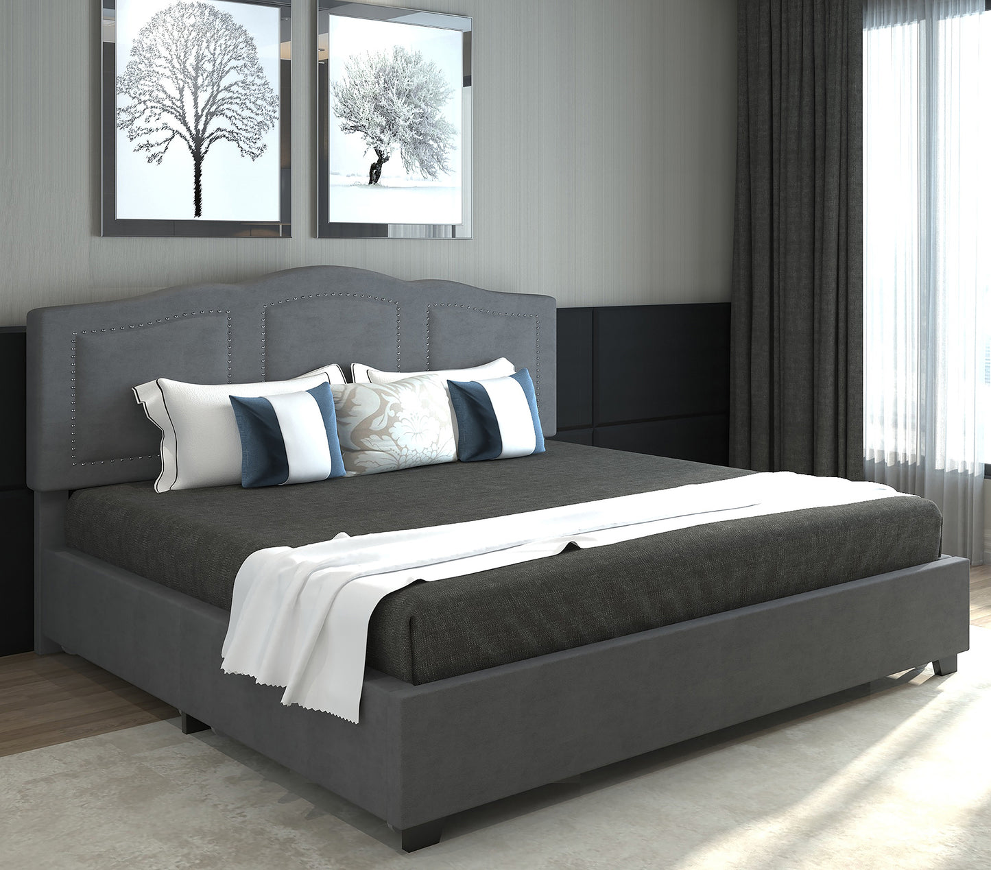 Diana King Platform Bed with Storage