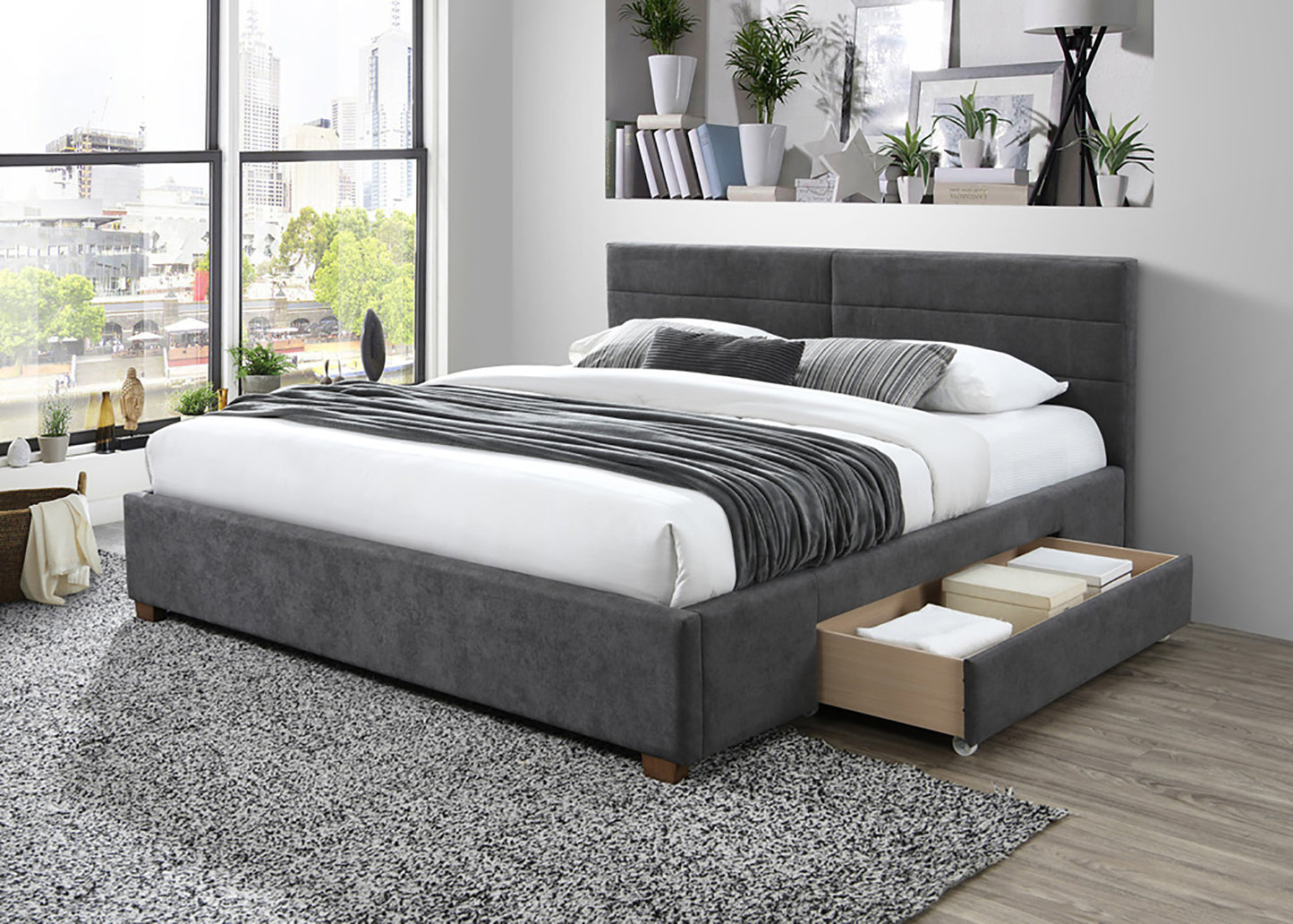 Emilio King Bed with Storage