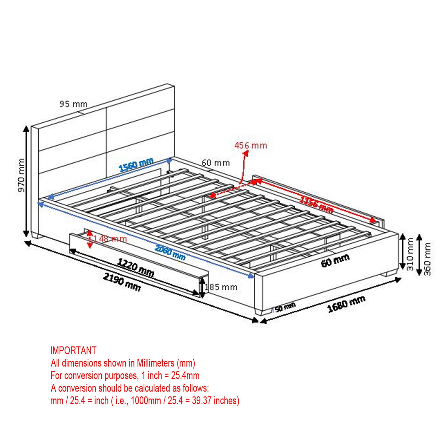 Emilio Queen Bed with Storage