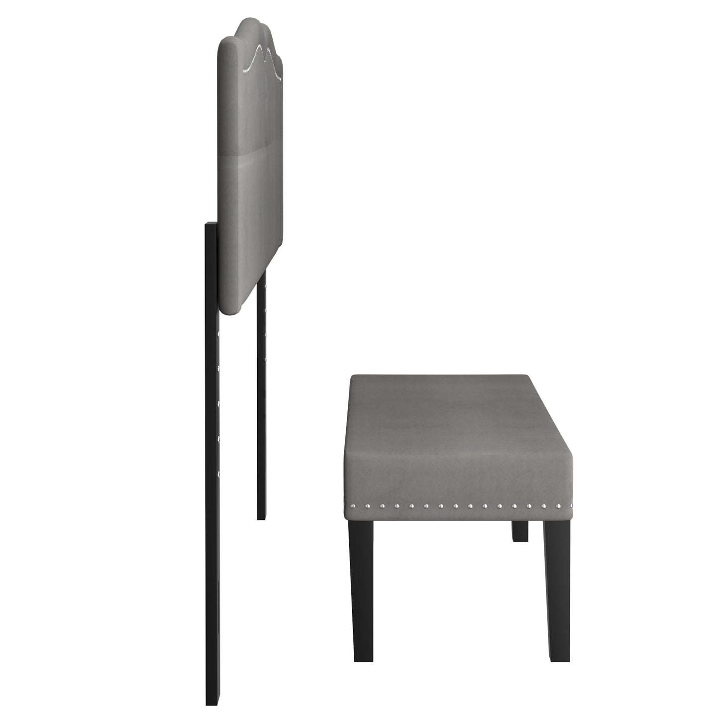 Aurora Double/Queen ADJ Headboard W/ Bench