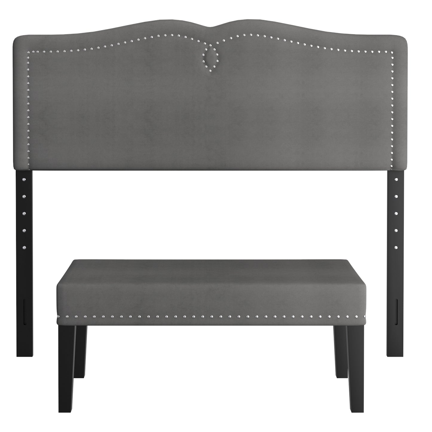 Aurora Double/Queen ADJ Headboard W/ Bench
