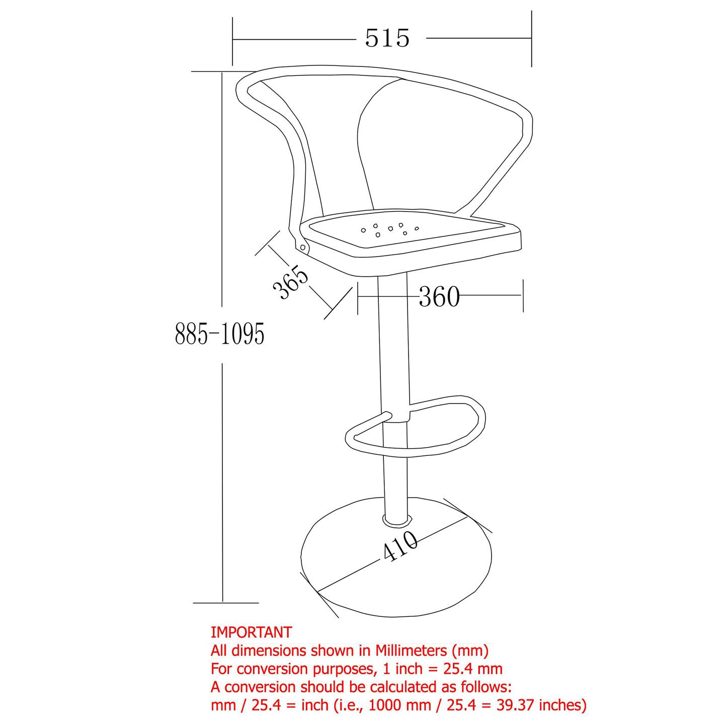 Astra Adjustable Stool