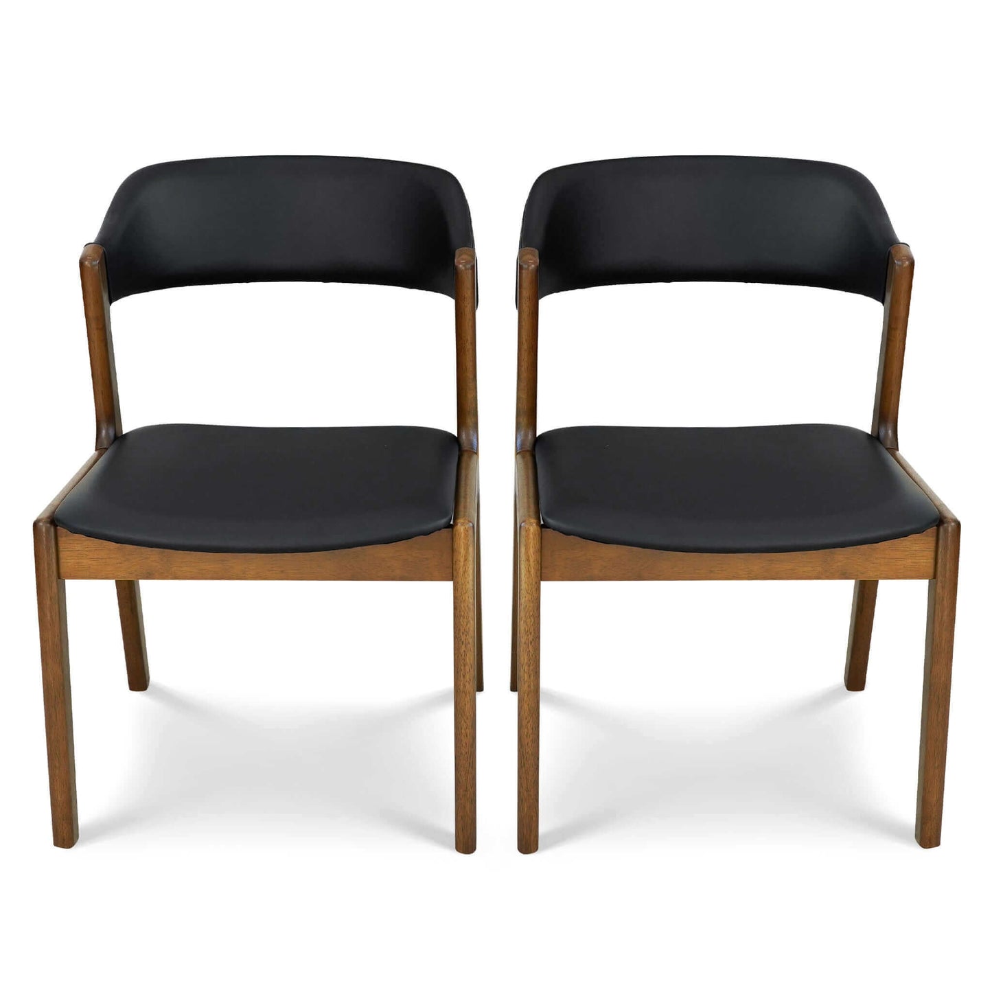 Enzo Black Leather Dining Chairs