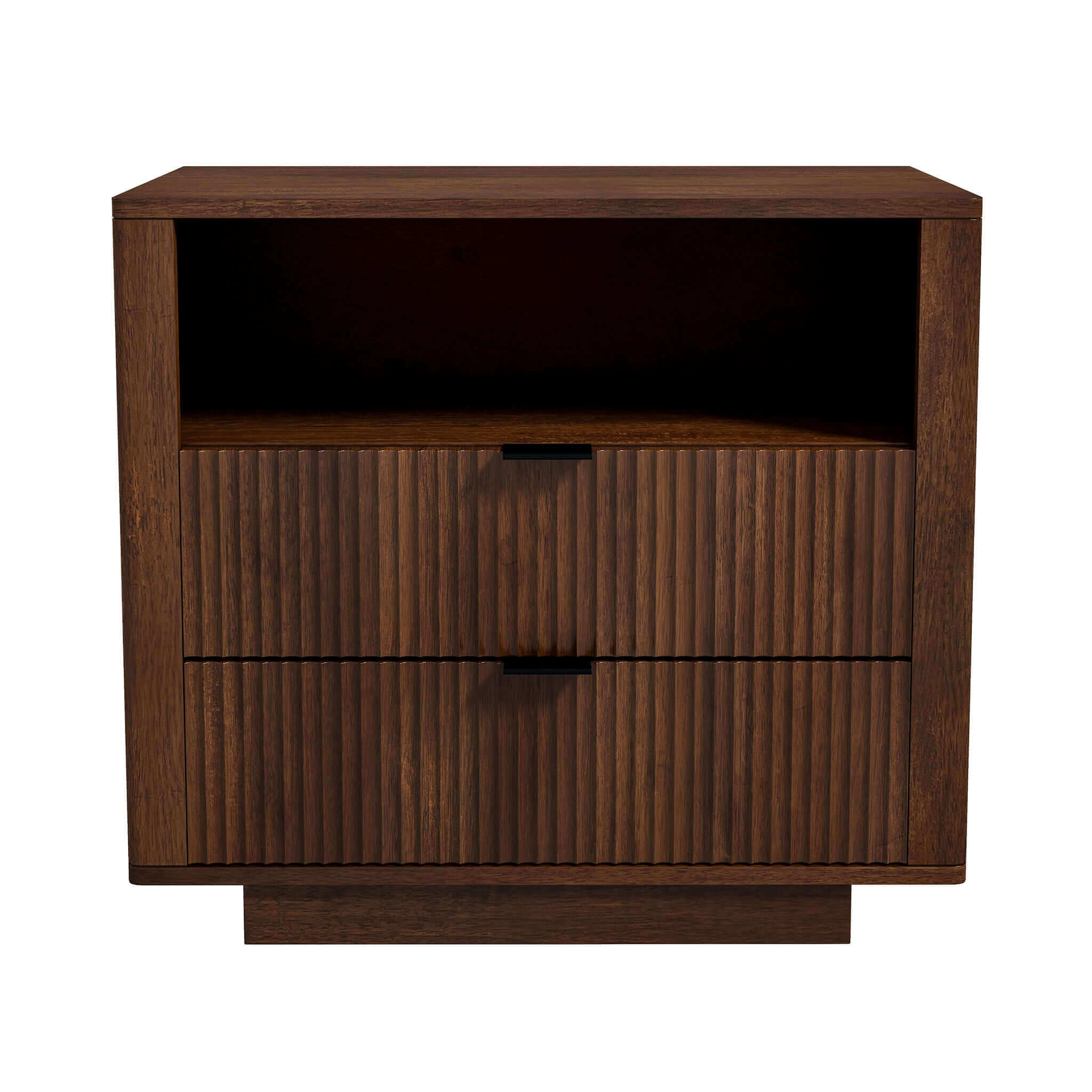 Lola Mid Century Modern Walnut Nightstand