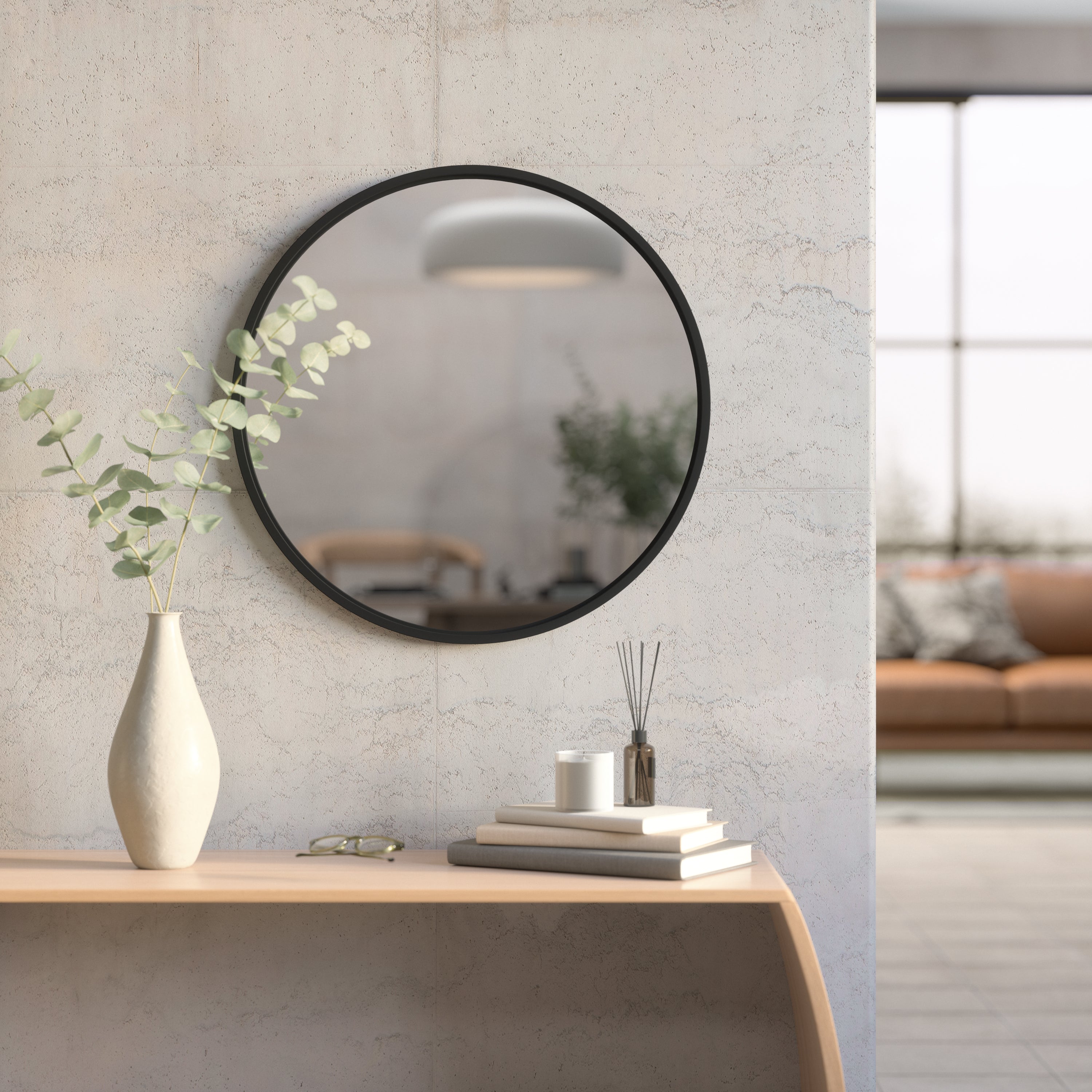 Hub Decorative Round Wall Mirror