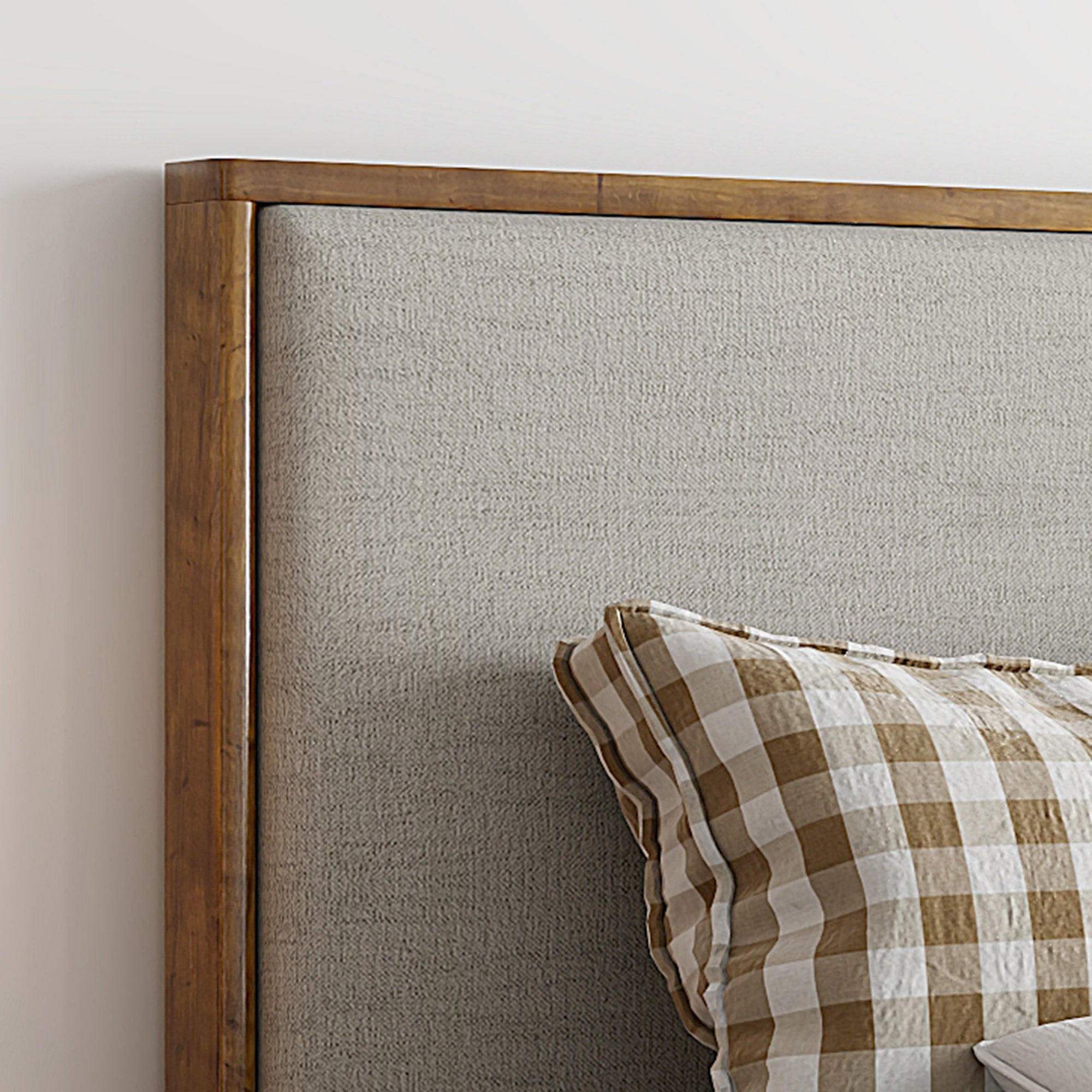 Andover Oat King Platform Bed w/ Drawer