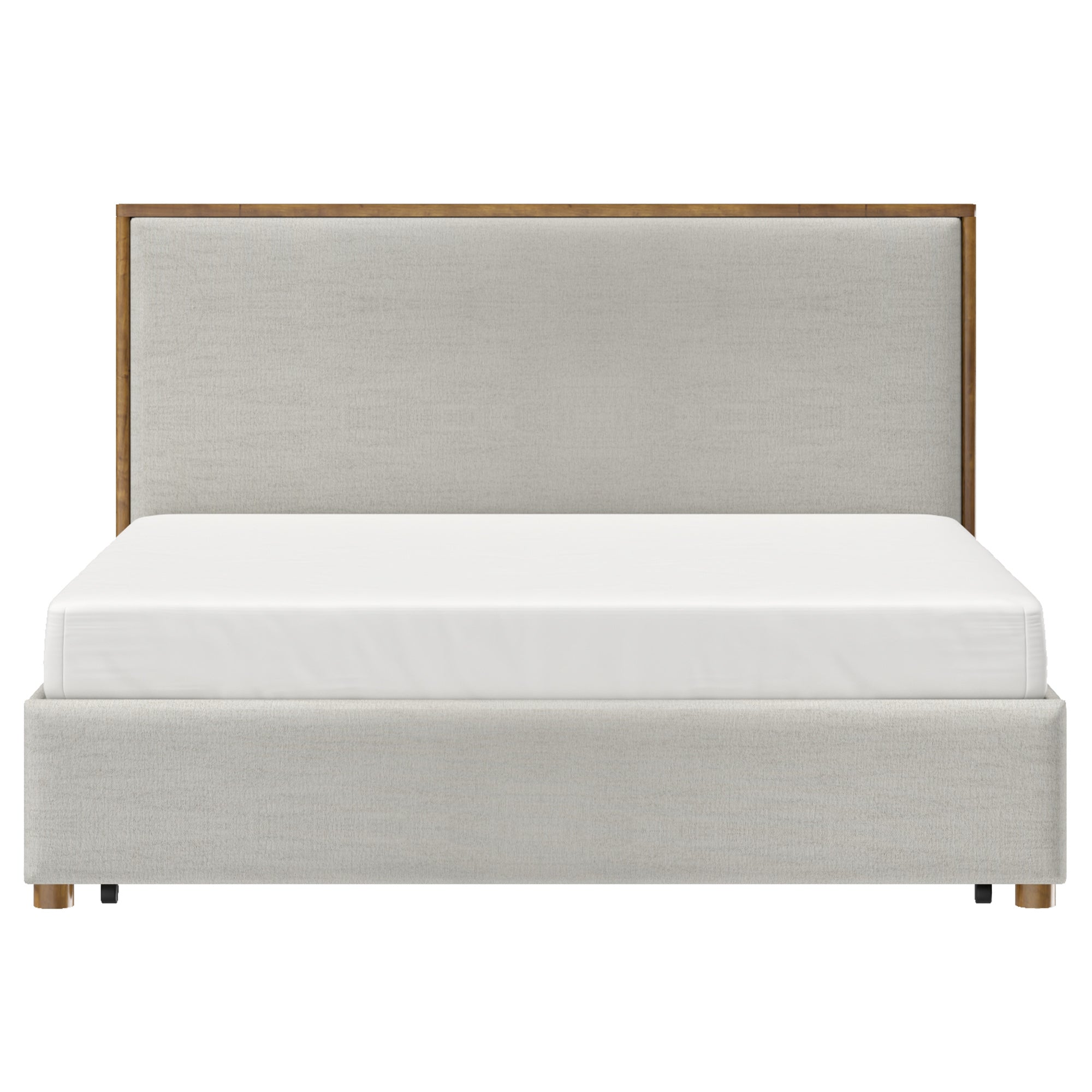 Andover Oat King Platform Bed w/ Drawer
