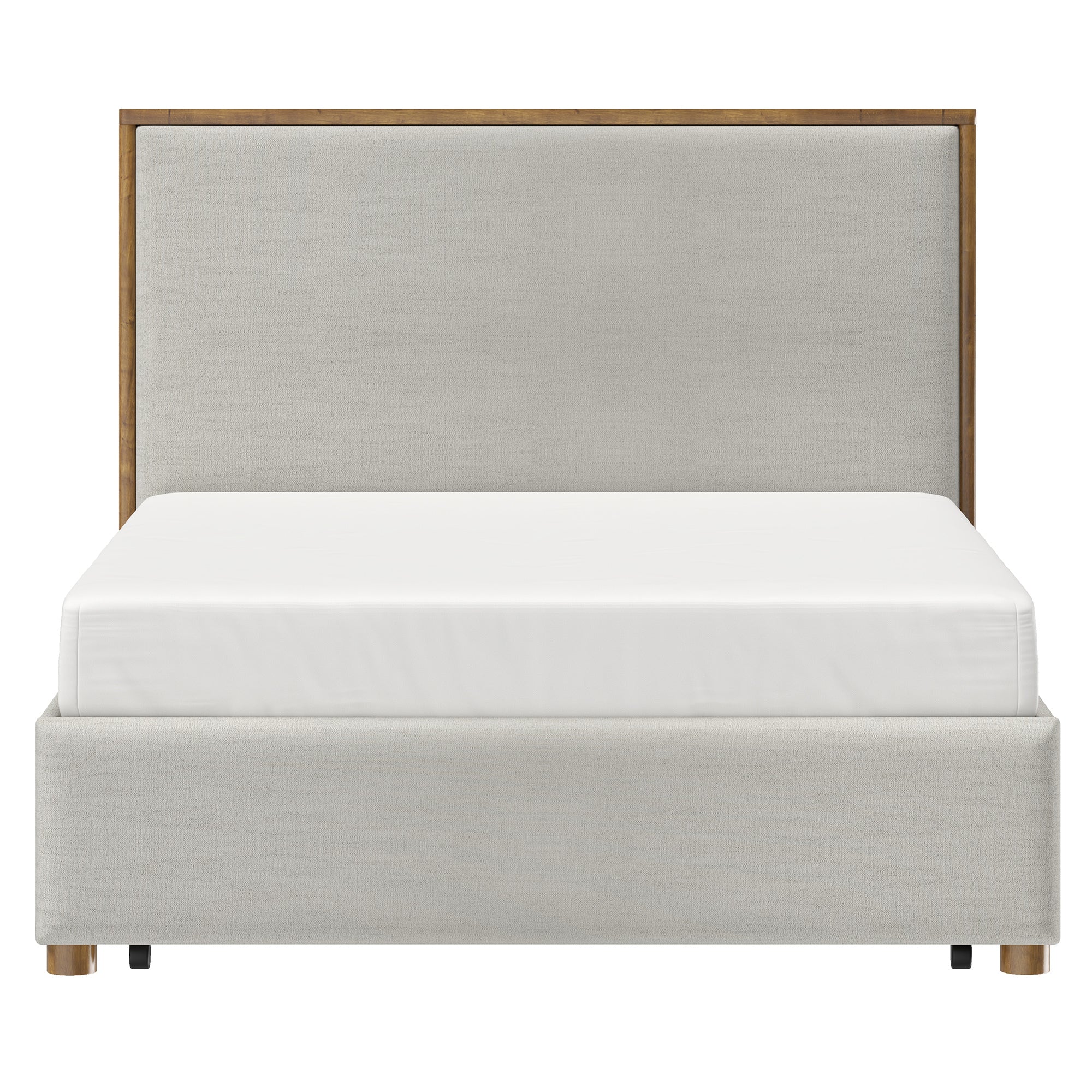 Andover Oat Queen Platform Bed w/ Drawer