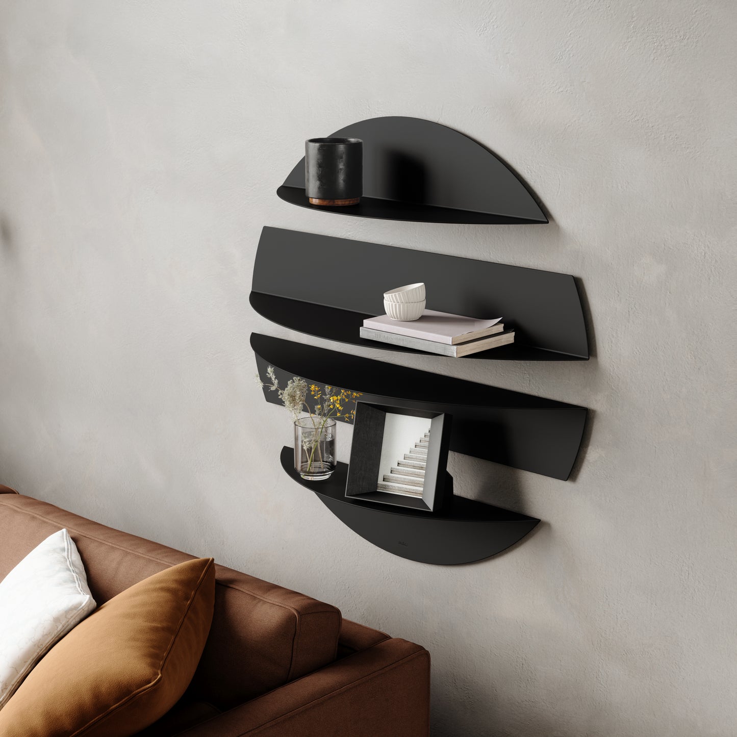 Solis Decorative Metal Floating Wall Shelves
