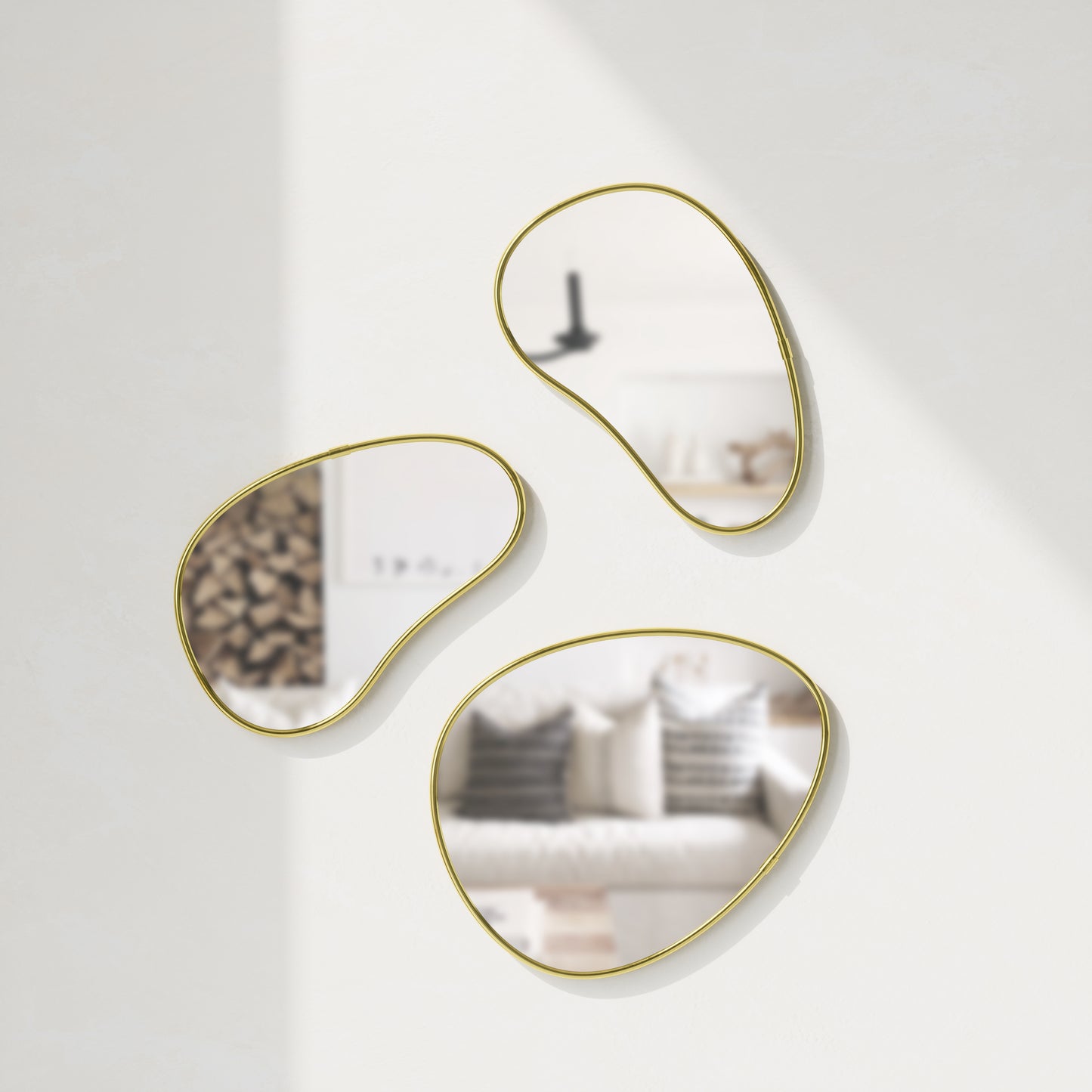 Hubba Pebble Mirrors, Set of 3