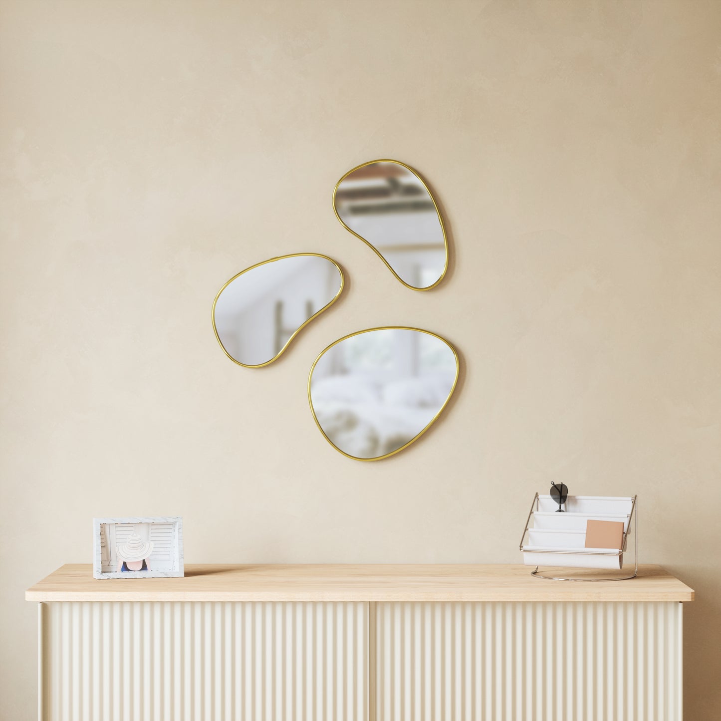 Hubba Pebble Mirrors, Set of 3