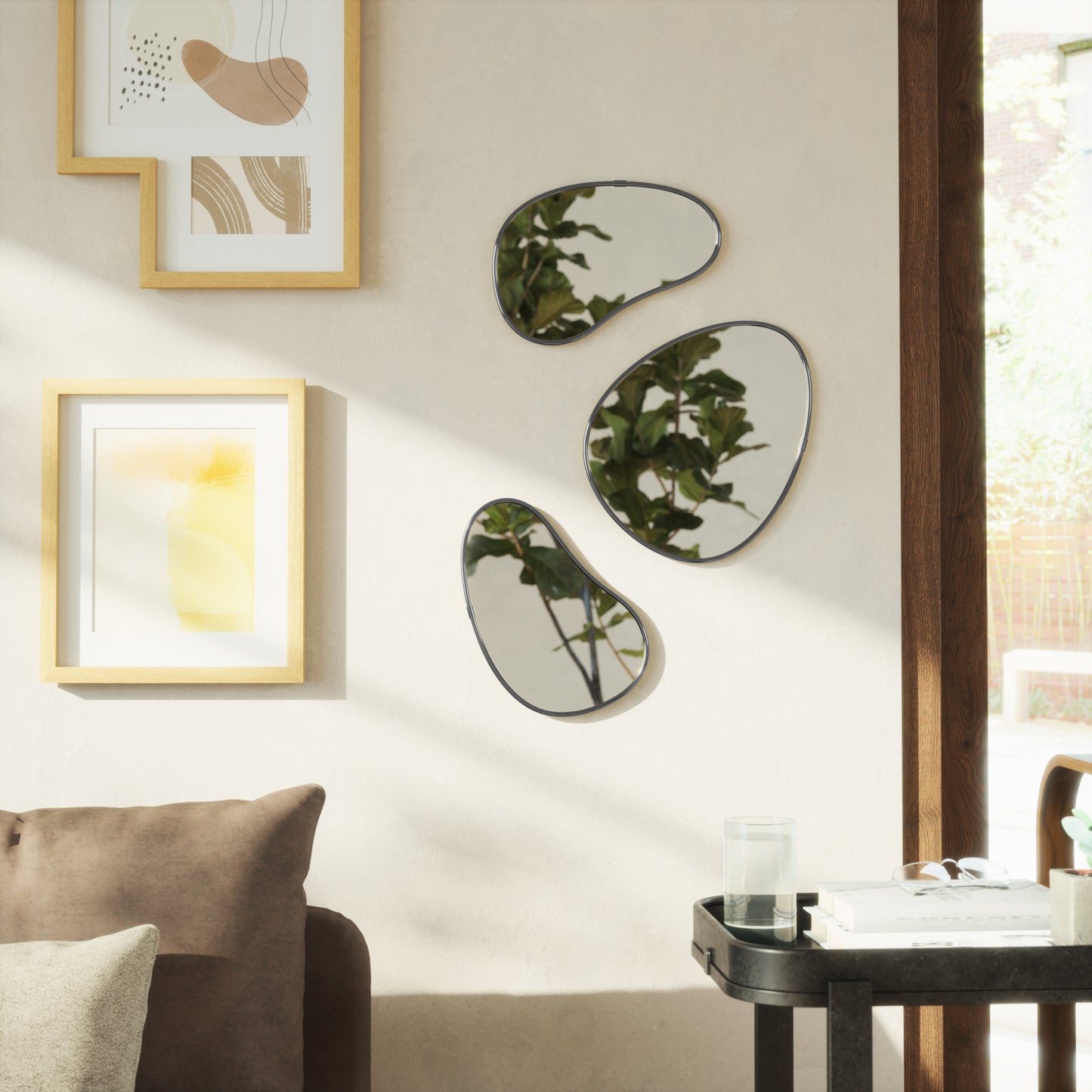 Hubba Pebble Mirrors, Set of 3