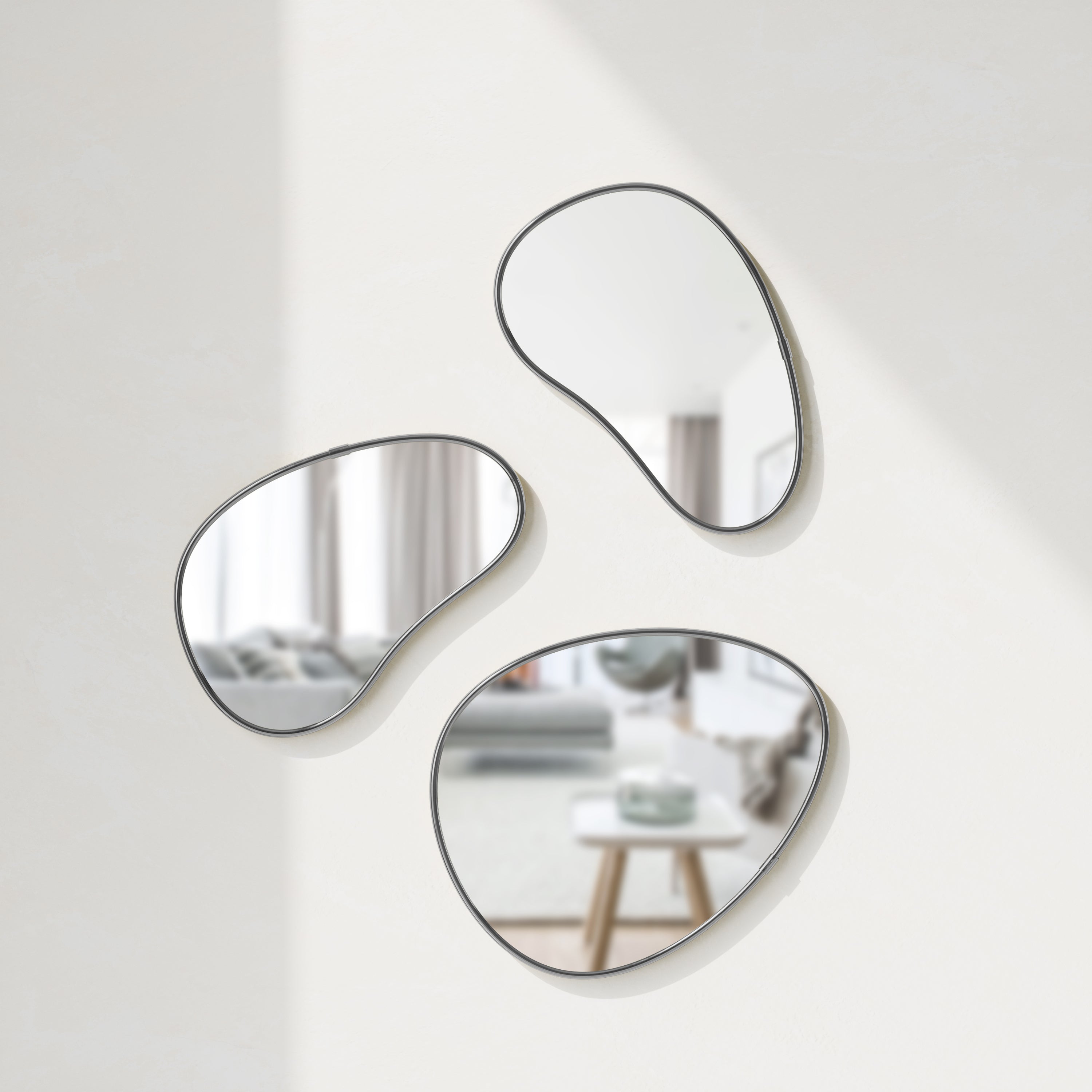 Hubba Pebble Mirrors, Set of 3