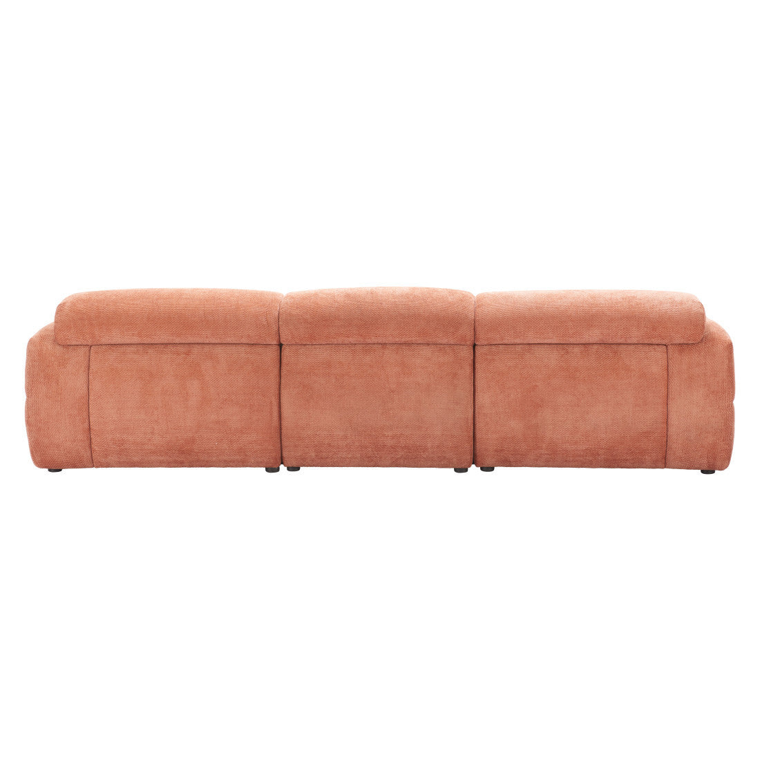 108" Orange Manufactured Wood Sofa