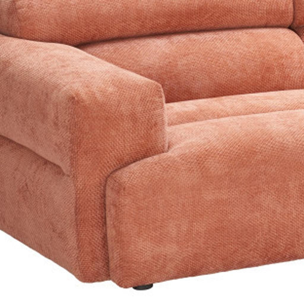 108" Orange Manufactured Wood Sofa